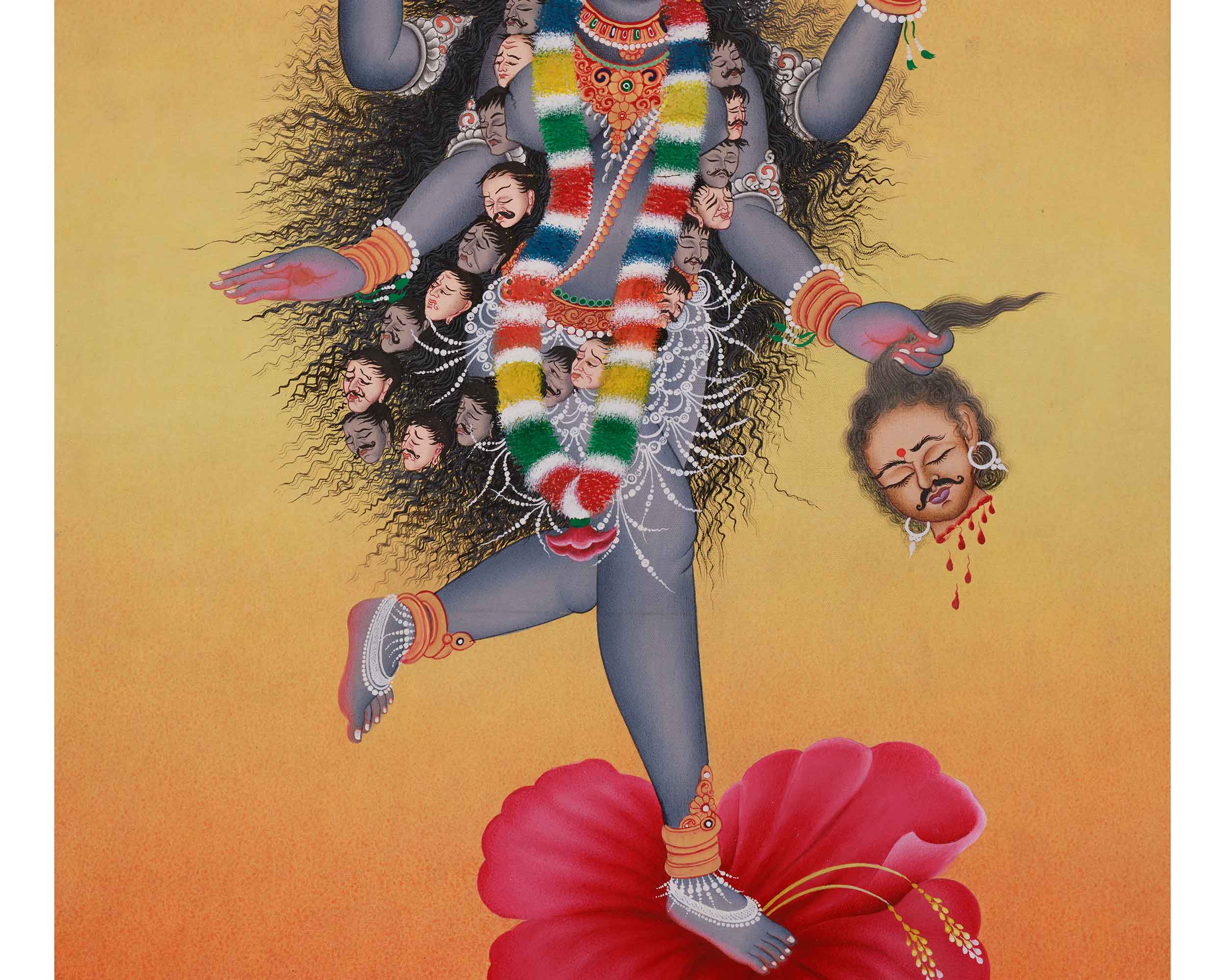 Mahakali Thangka | The Fierce Goddess of Transformation and Protection