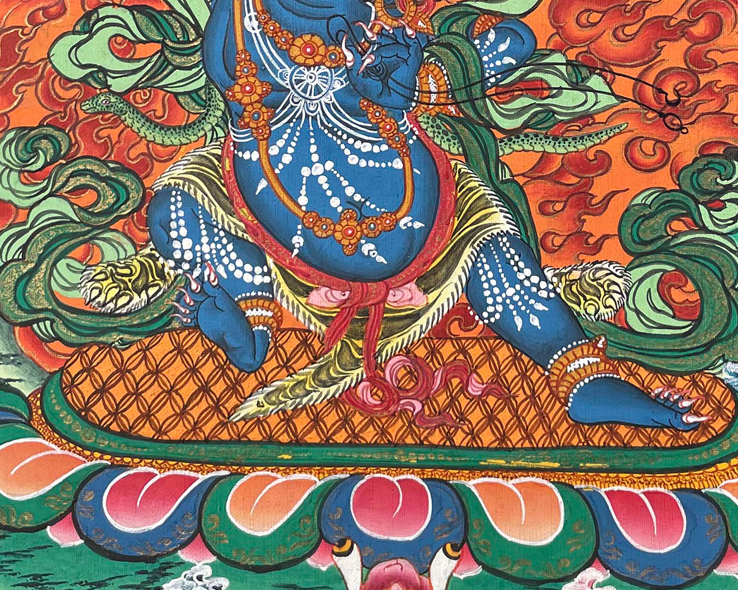 Wrathful Deity, Vajrapani Thangka | The Dharma Protector