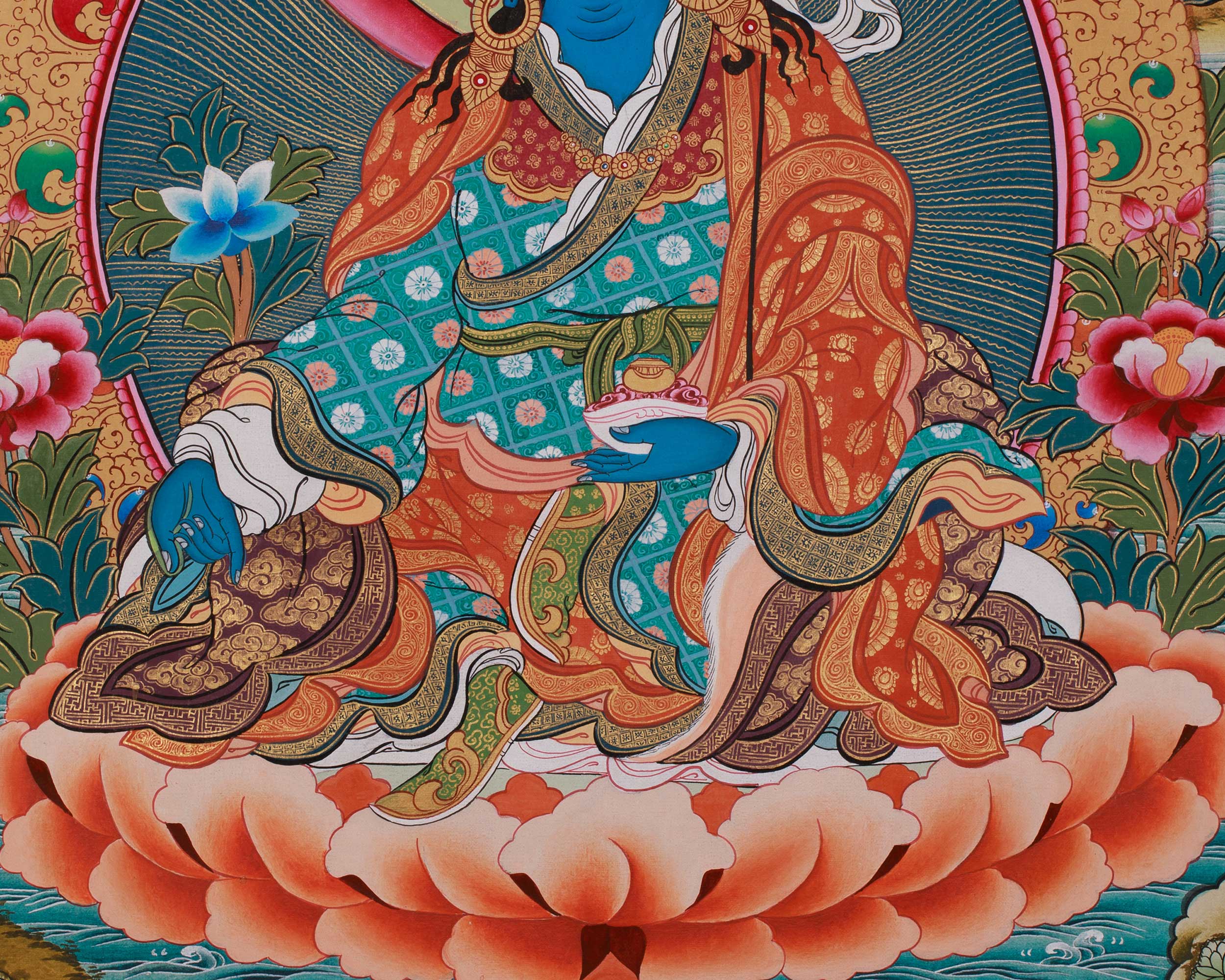 Tibetan Thangka of Guru Urgen Menla | Form of Guru Rinpoche Thangka