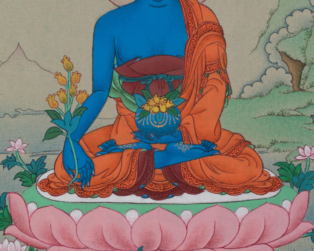 Bhaisajyaguru Artwork | Represents Holistic Healing, And Supreme Compassion