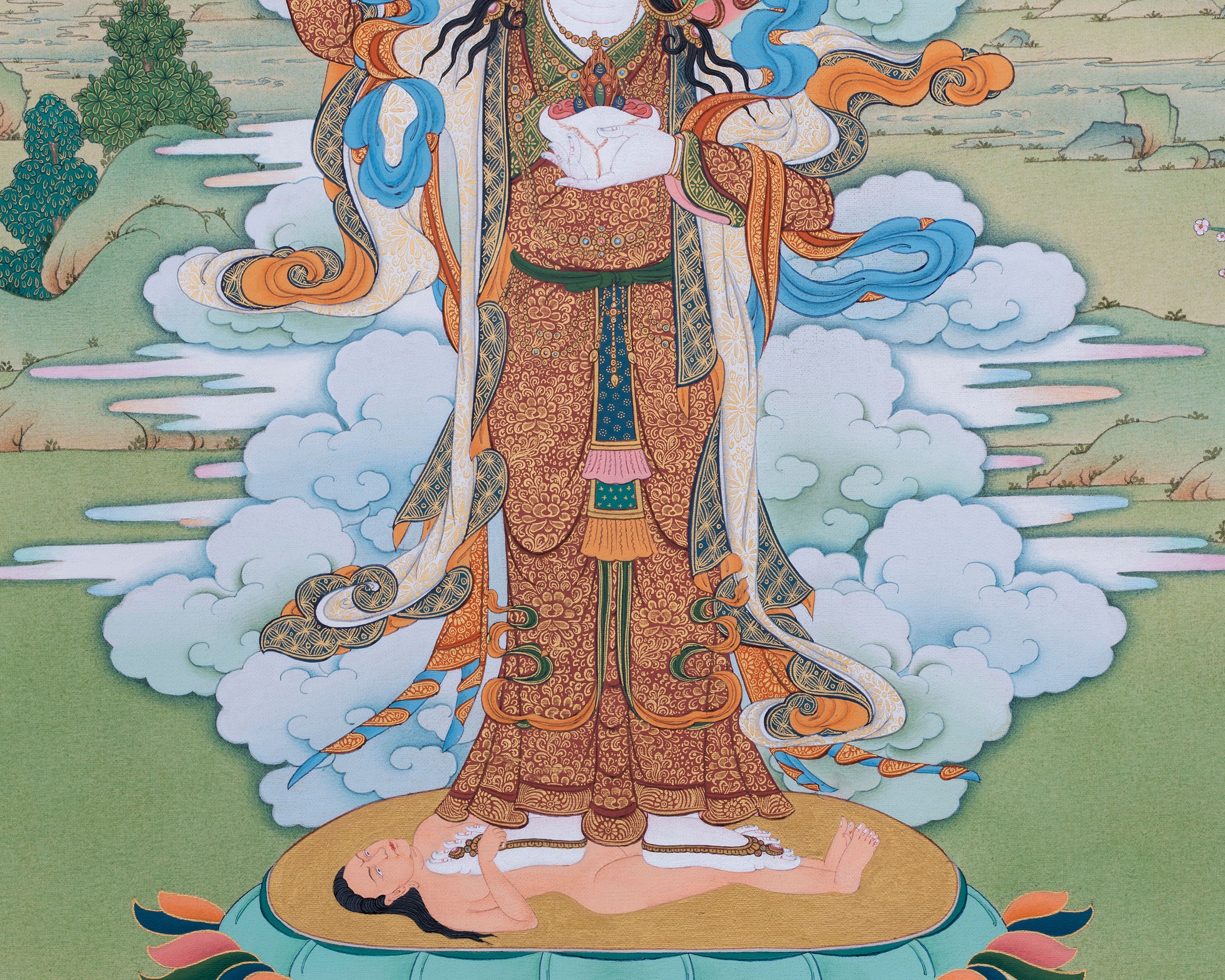 Achi Chokyi Drolma Giclee Canvas Print | The Protector and Spiritual Guide