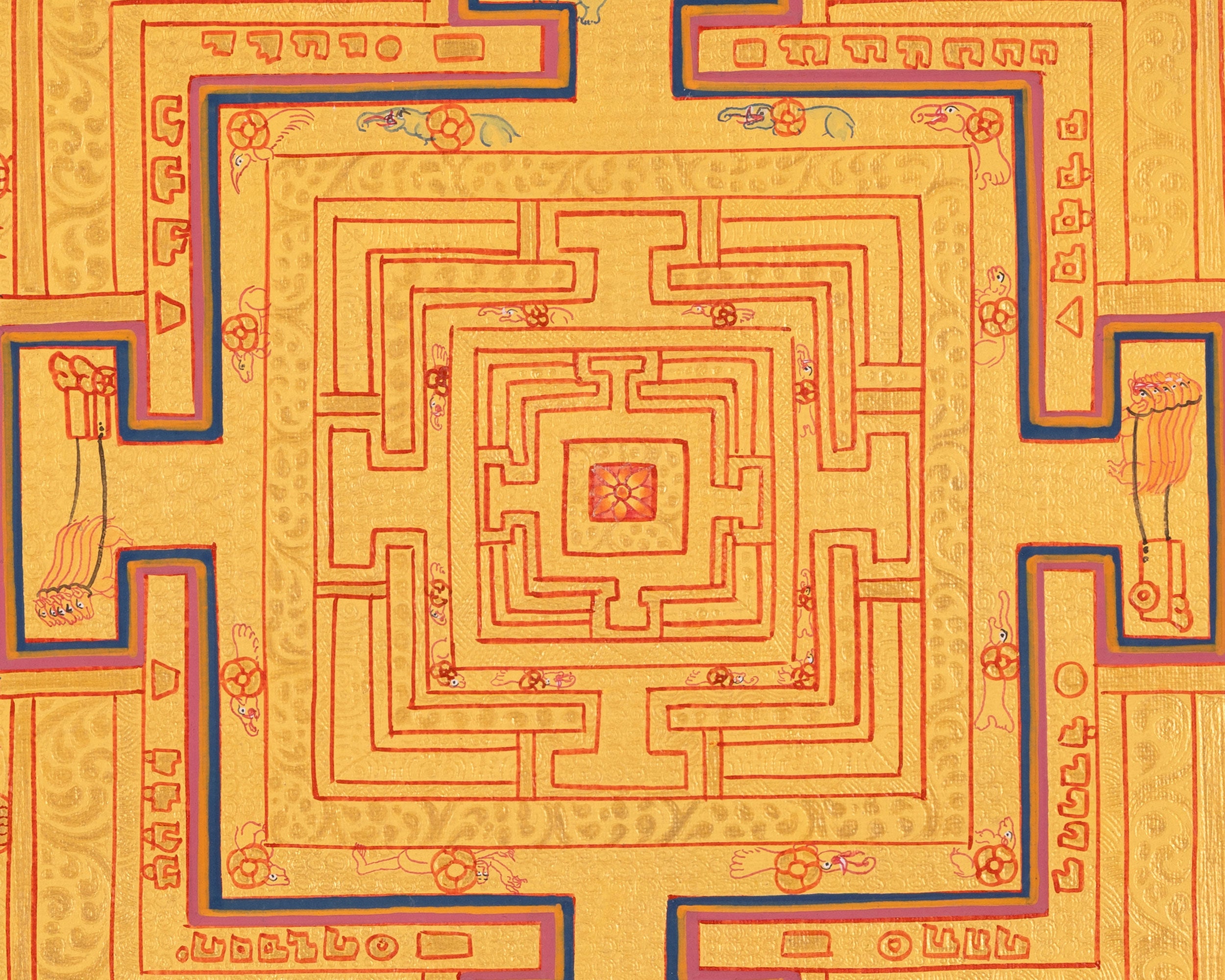 Religious Mandala Thangka | Tibetan Artwork | Traditional Wall Decors