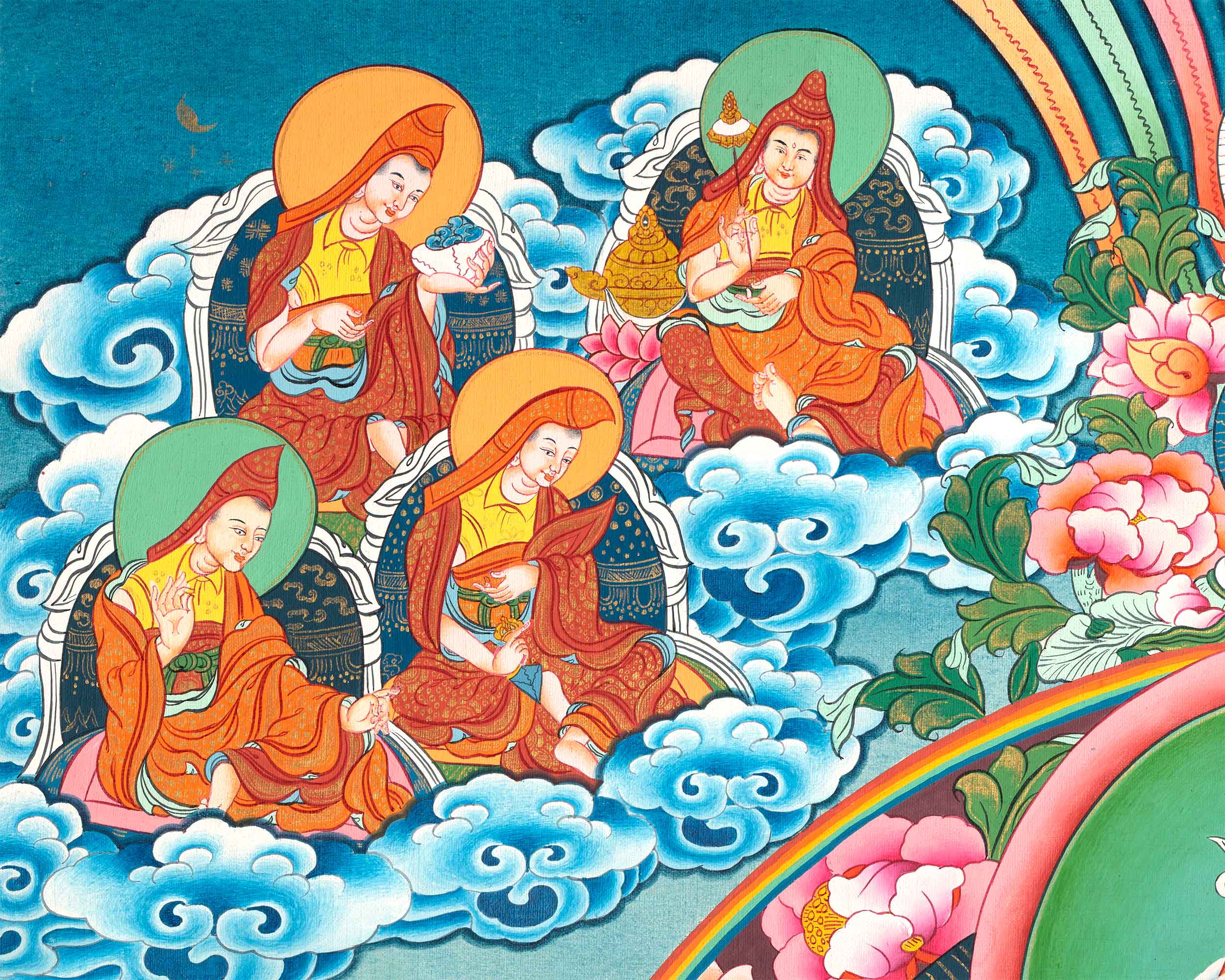 High-Quality Giclee Print To Practice Guru Rinpoche Teachings | The Lotus Born Master Nepali Print