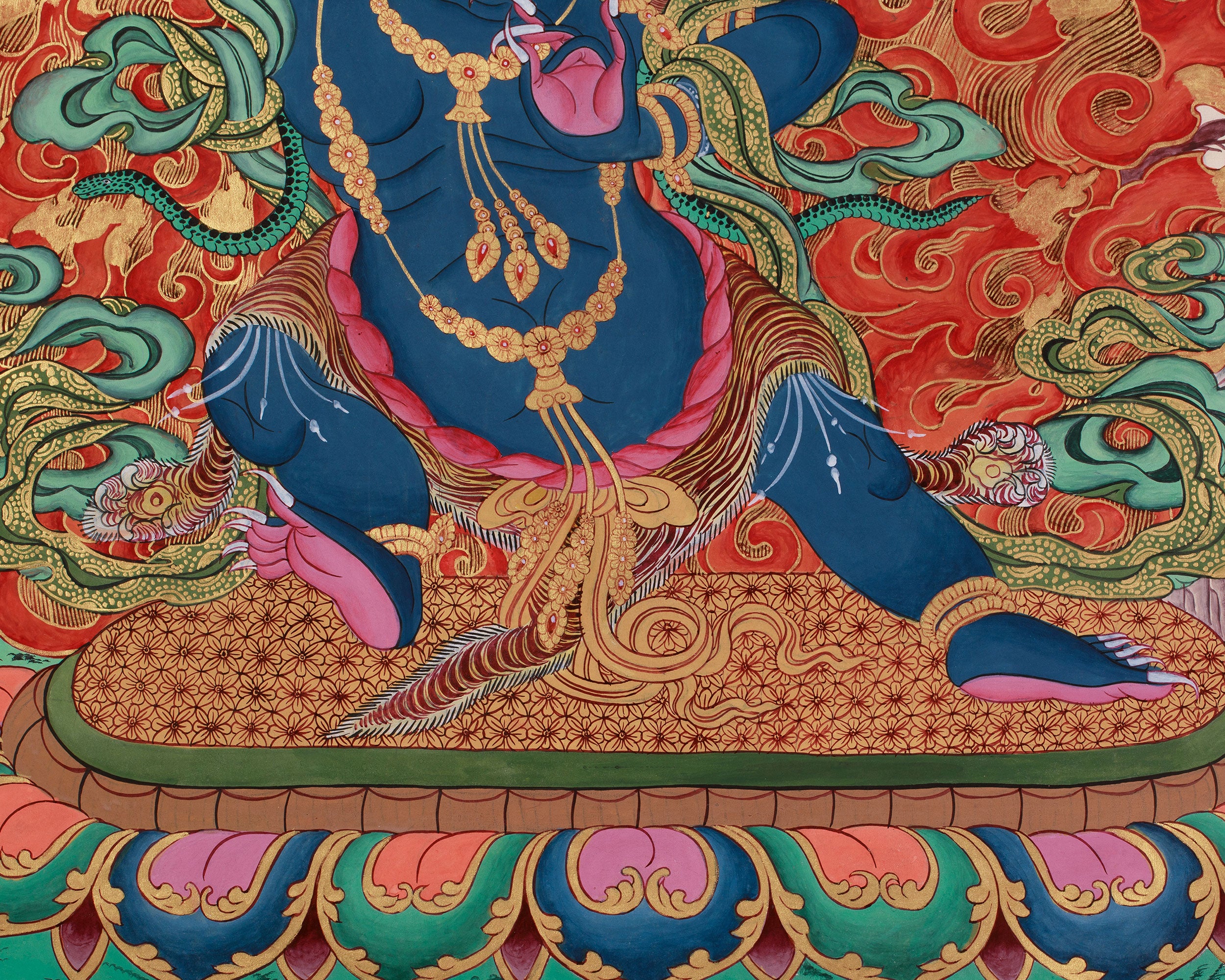 Tibetan Wrathful Deity Vajrapani | Guardian of Power and Strength
