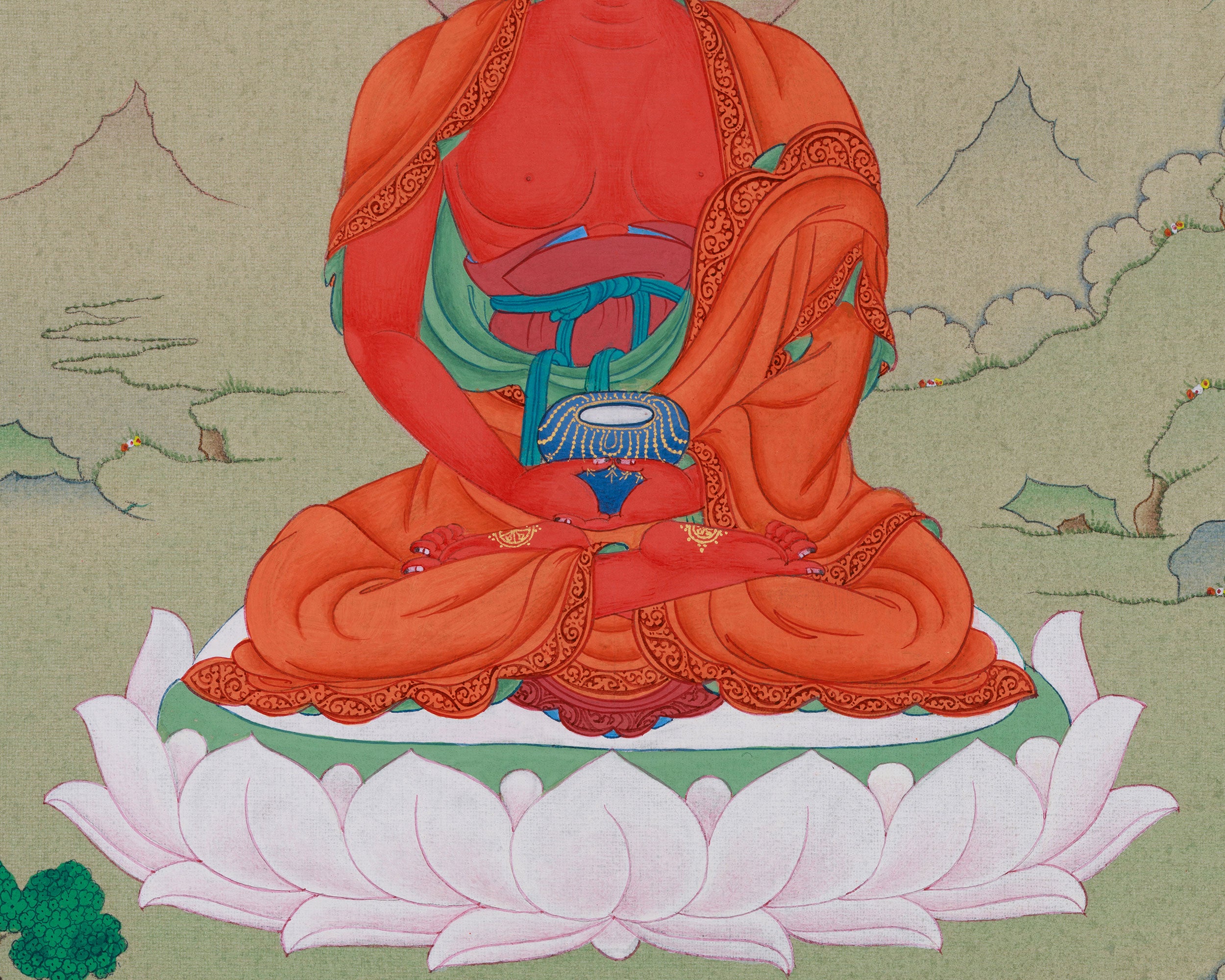 Traditional Amida Buddha Thangka | The Buddha of Boundless Light