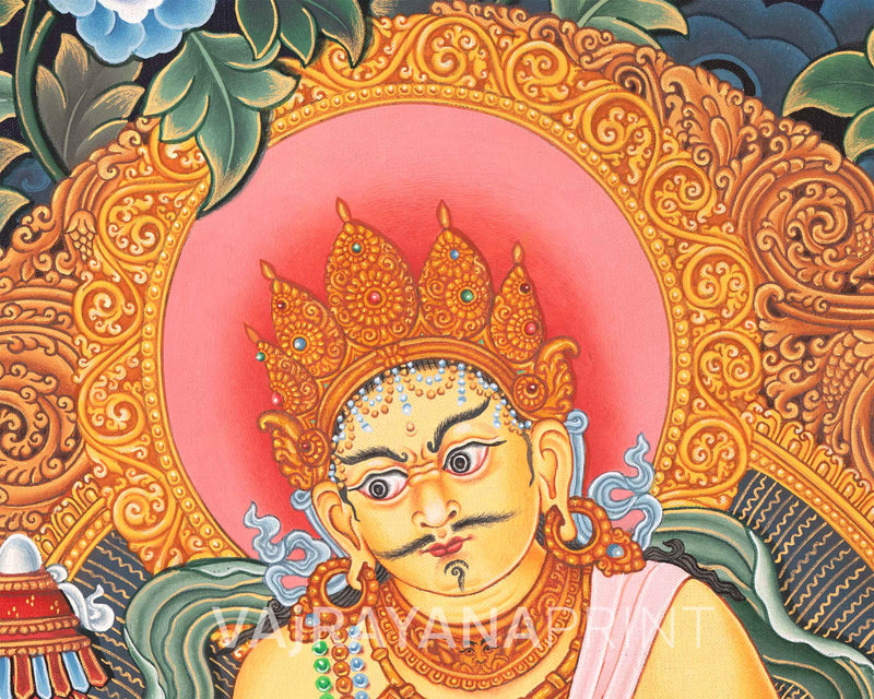 Jambhala God Of Wealth Digital Giclee Print | Traditional Tibetan Deity Of Weaith & Prosperity