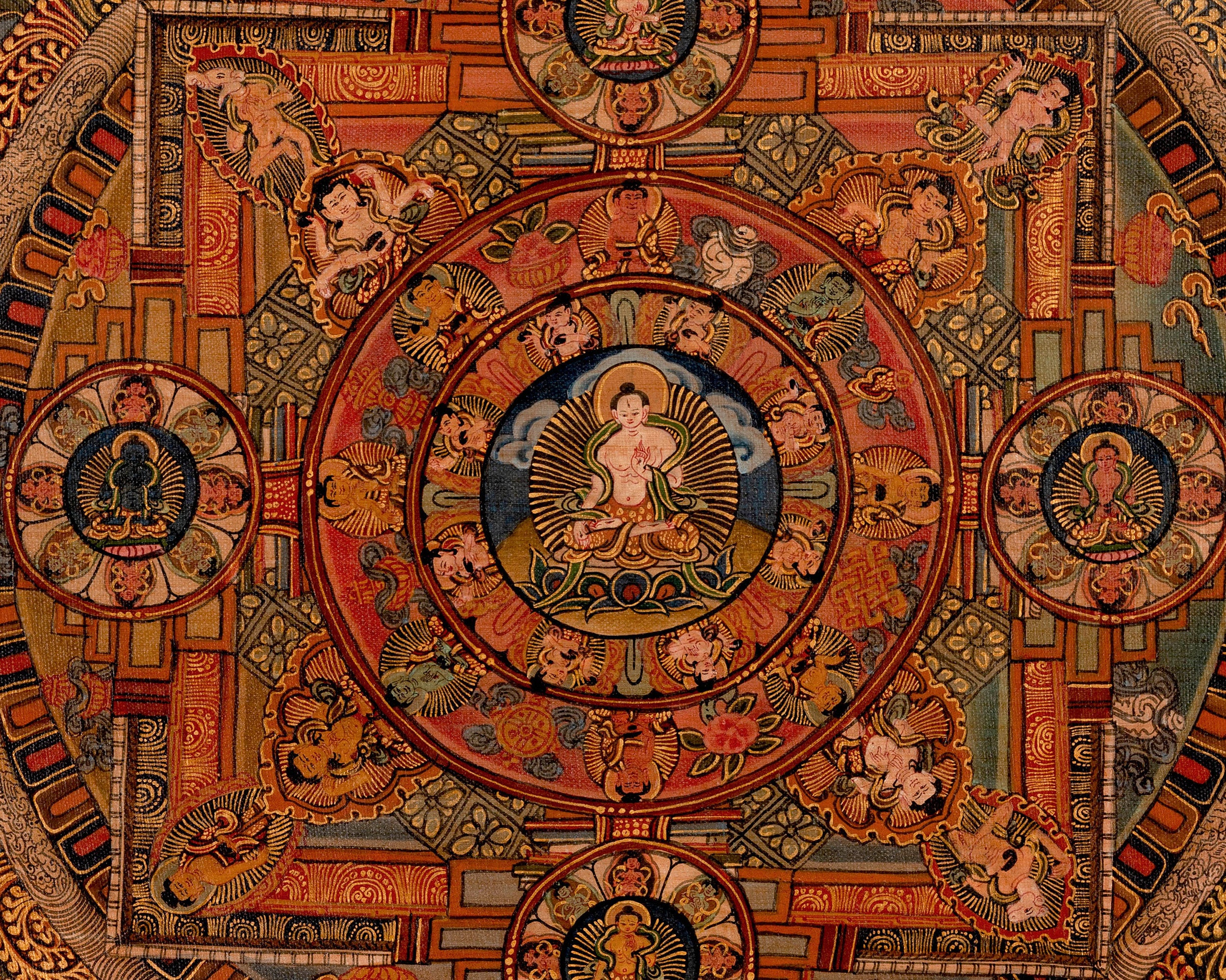 Tibetan White Tara Mandala Painting | Goddess of Longevity and Serenity