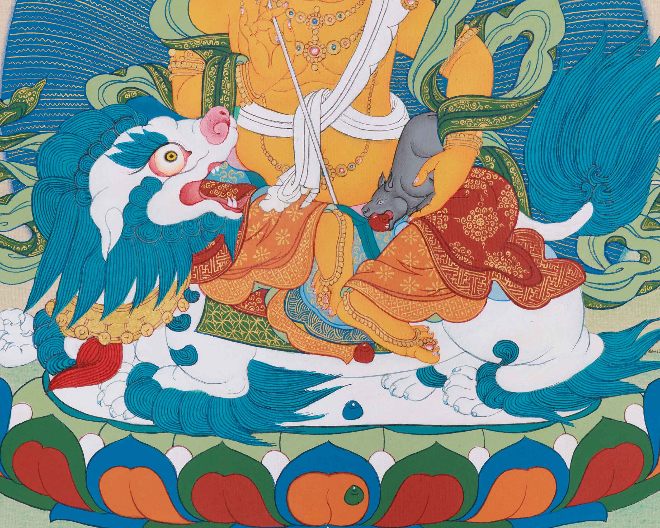 Namtoshe With Dzambhala and Vasudhara | Symbol of Wealth, Prosperity & Protection