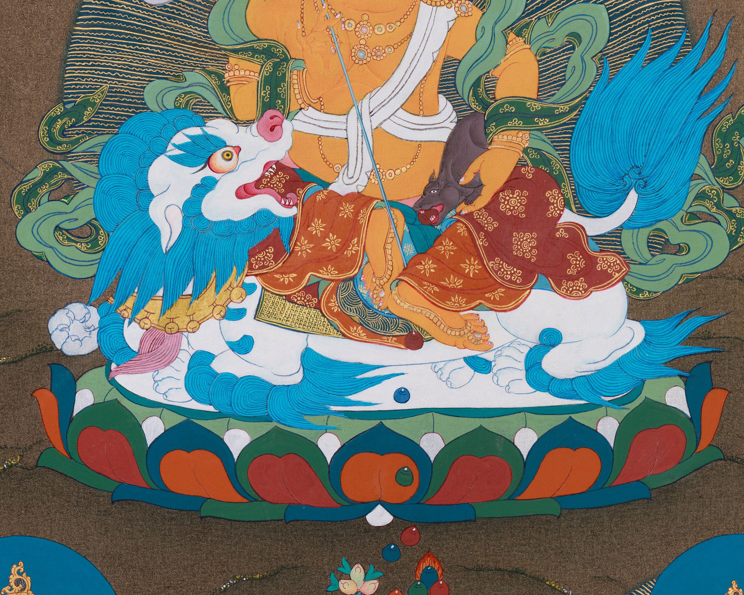 Namtoshe Buddha Thangka | Featuring Dzambhala and Vasundhara