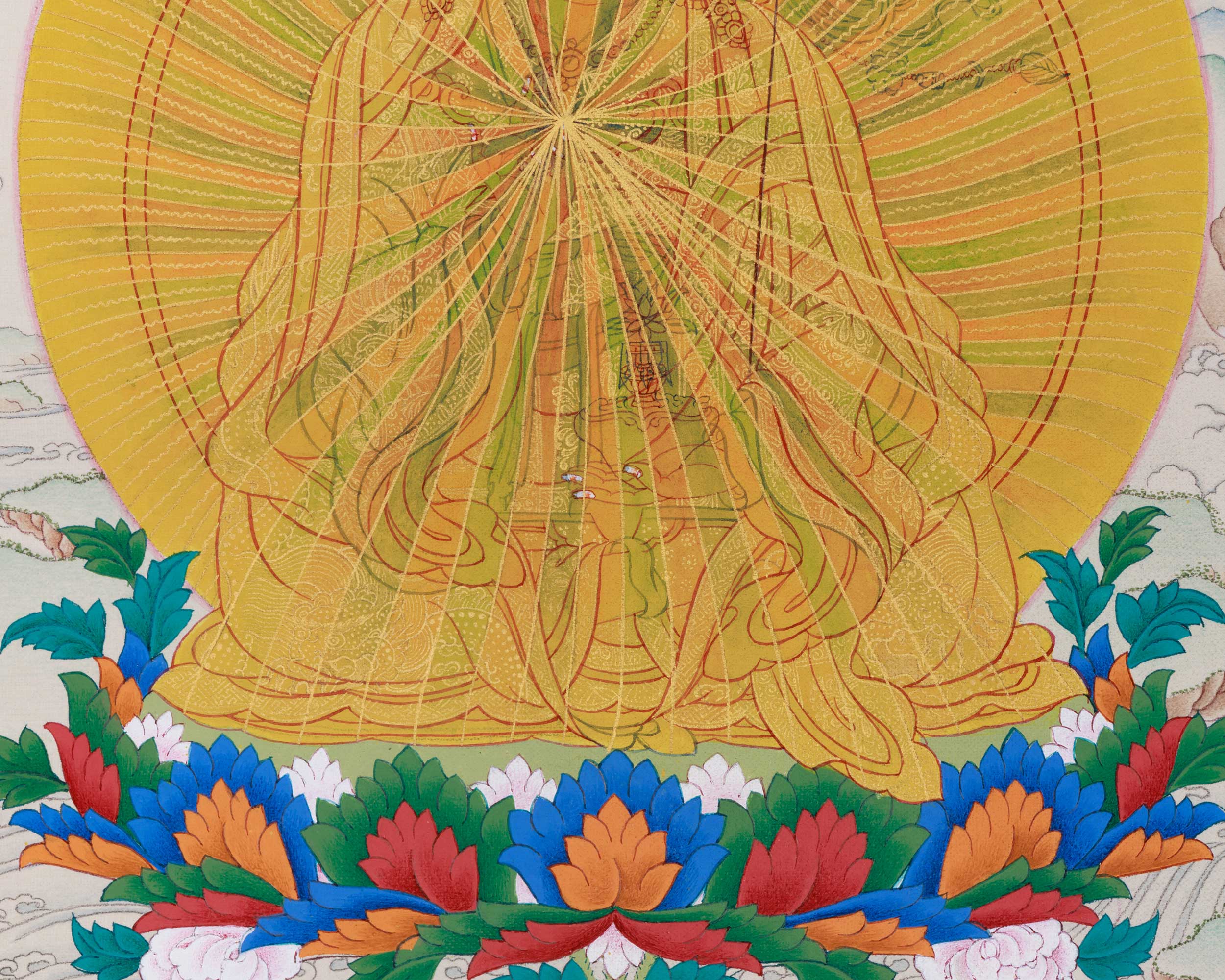 Guru Padmasambhava Rainbow Body Thangka