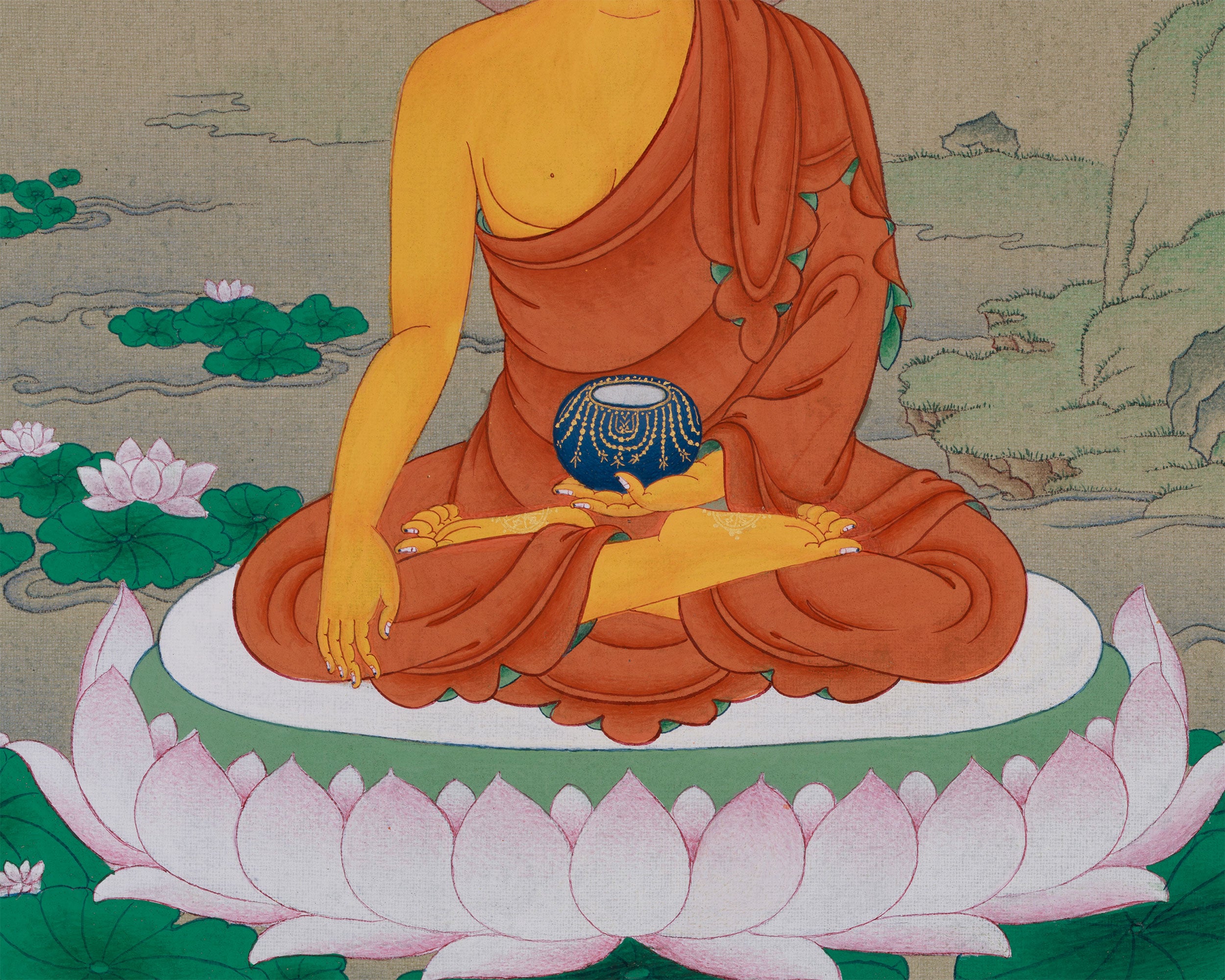 Small Gautama Buddha Painting | Radiating Peace, Wisdom, and Enlightenment