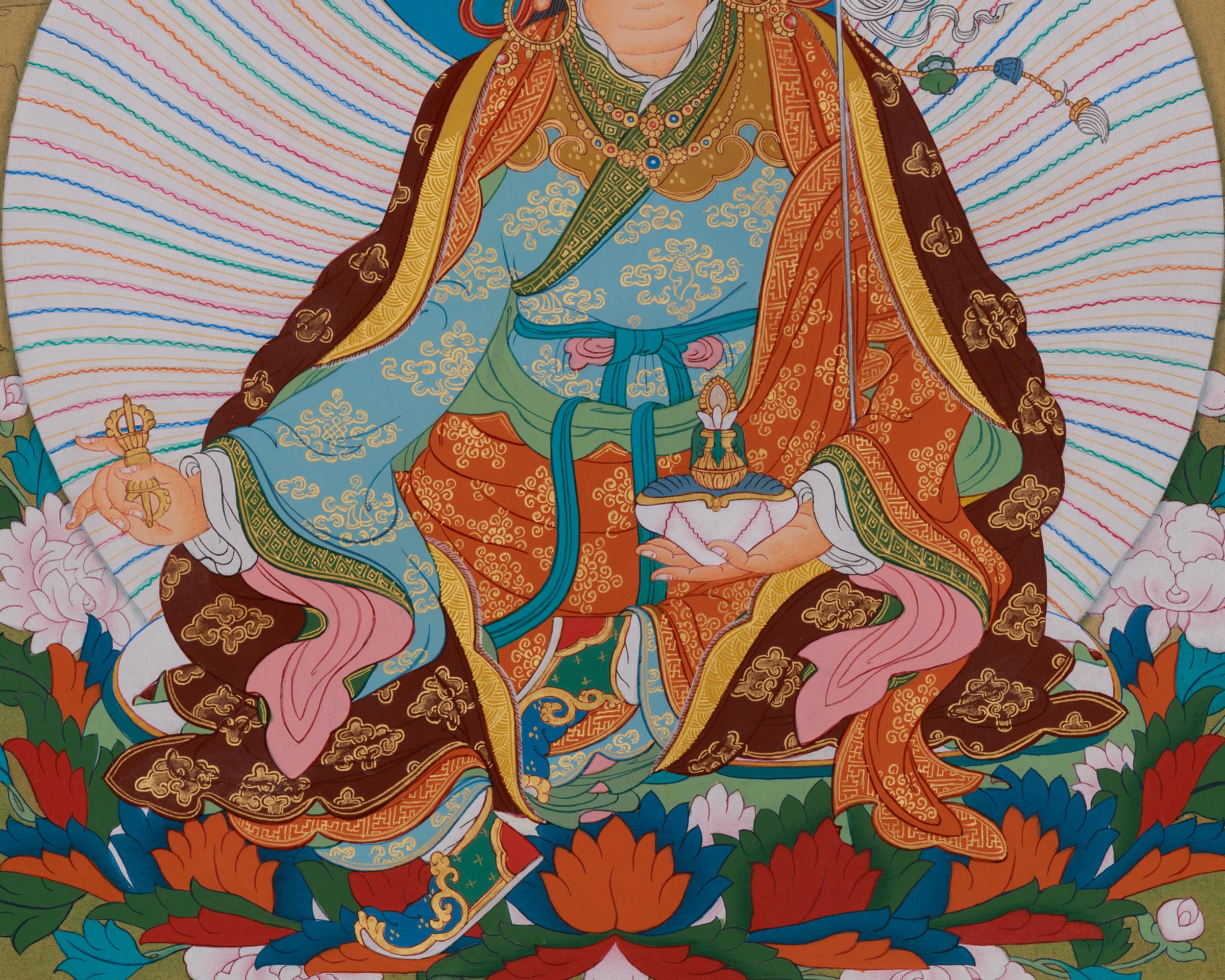 Guru Rinpoche Buddhist Art | Sacred Padmasambhava Thangka