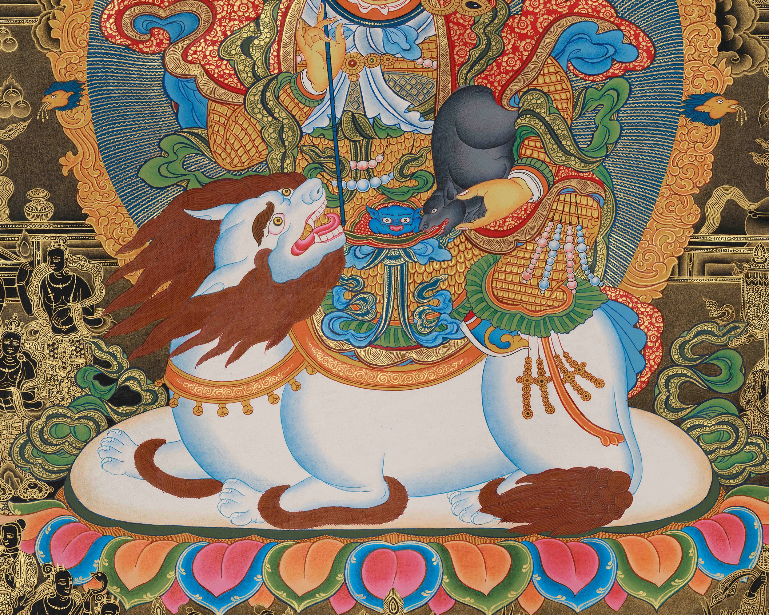 Guardian King Namtoshe Canvas Print | Protector of the North and Spiritual Wealth