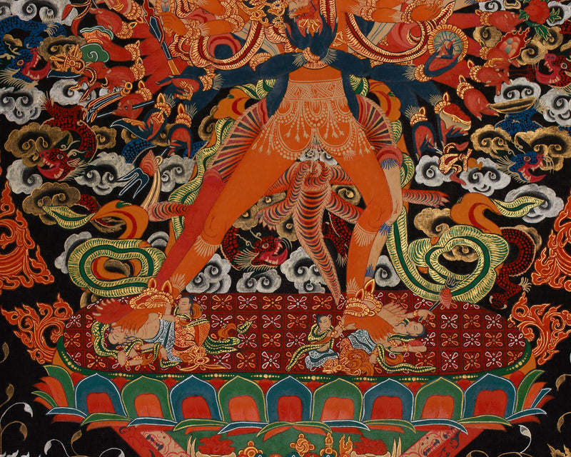 Heruka Chakrasamvara Yab Yum Thangka | Tantric Union of Wisdom & Compassion