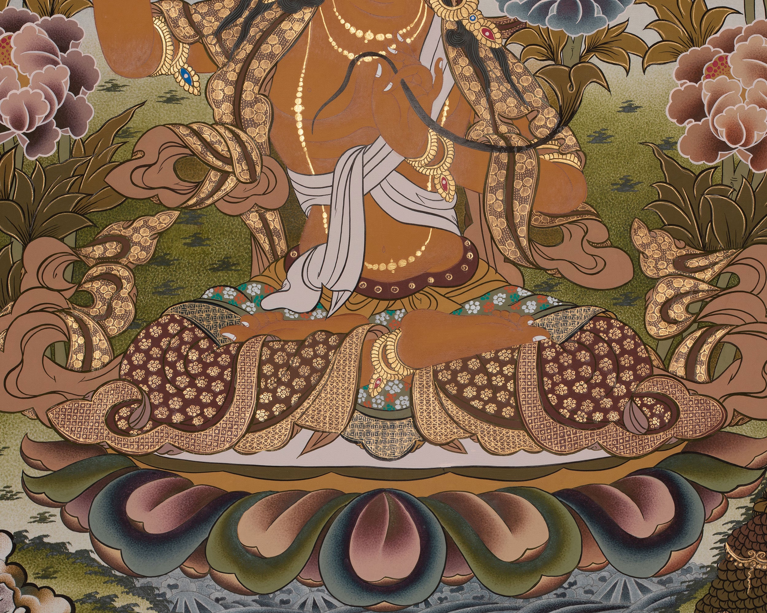 Arya Bodhisattva Manjushri Thangka | Canvas Painting For Wall Hanging