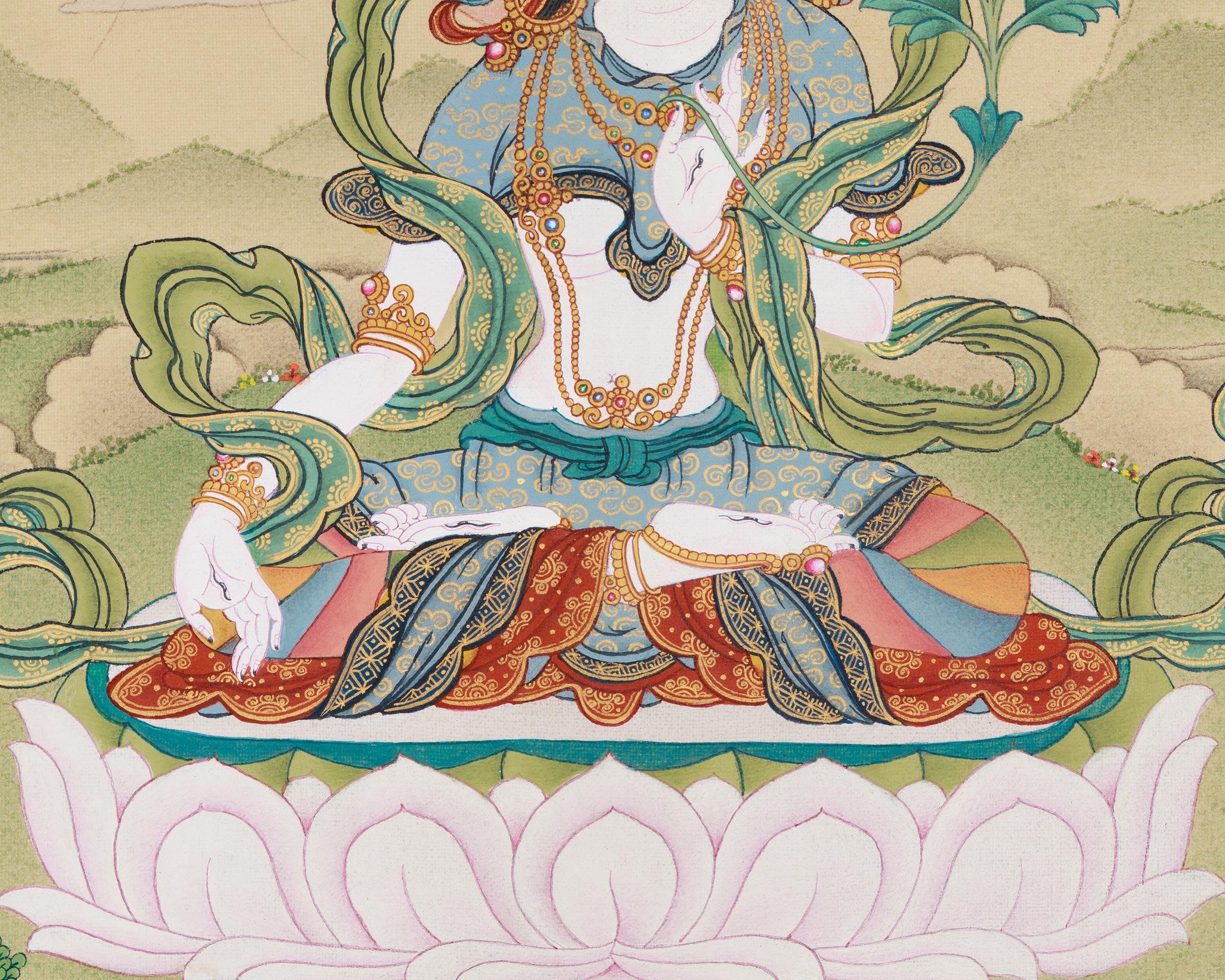 White Tara with Buddha Amitabha | The Divine Union of Compassion and Infinite Light