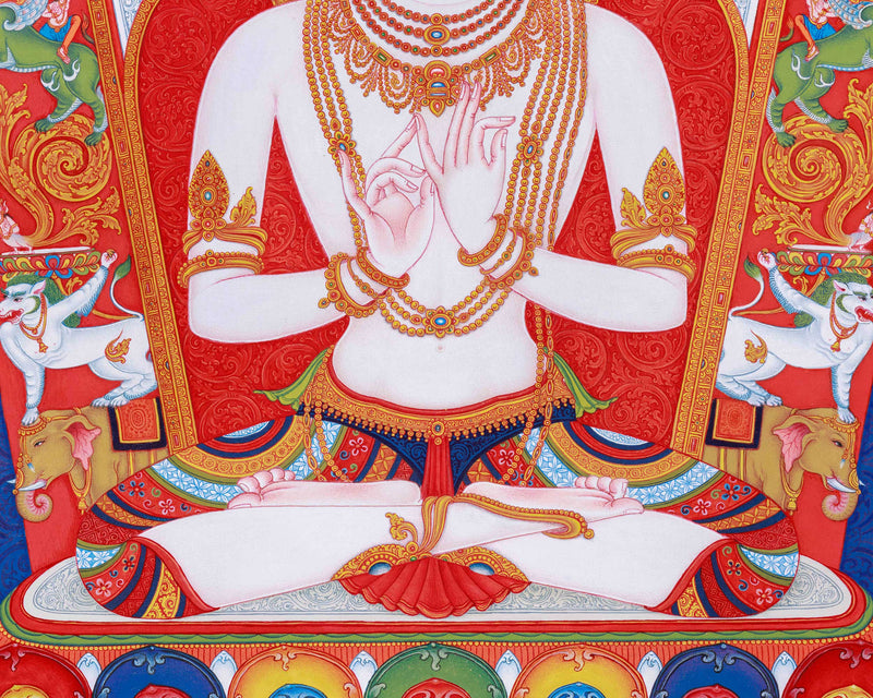 Buddha Vairocana Thangka Print | The Adibuddha Artwork | High Quality Digital Print