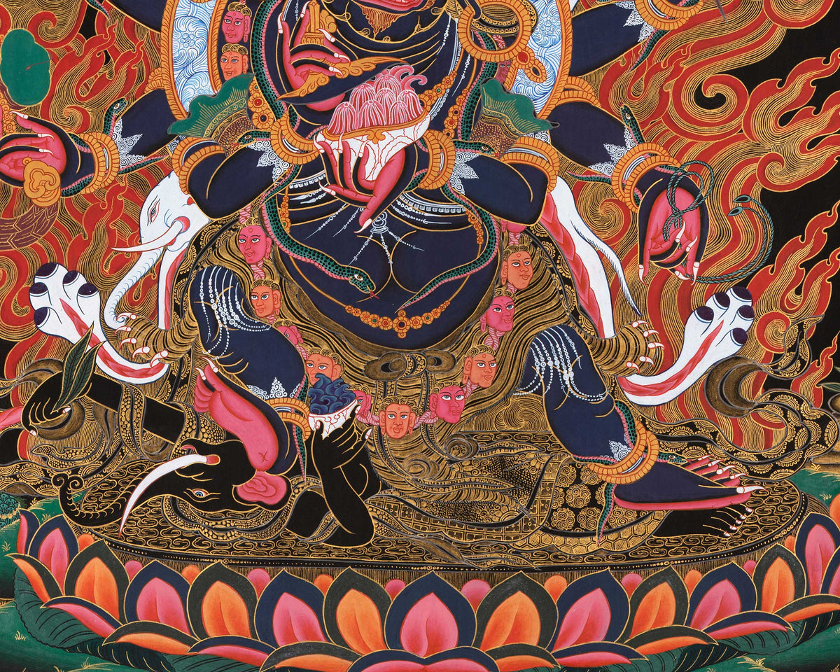 6 Armed Dharmapala Mahakala |  Spiritual Art for Altar space