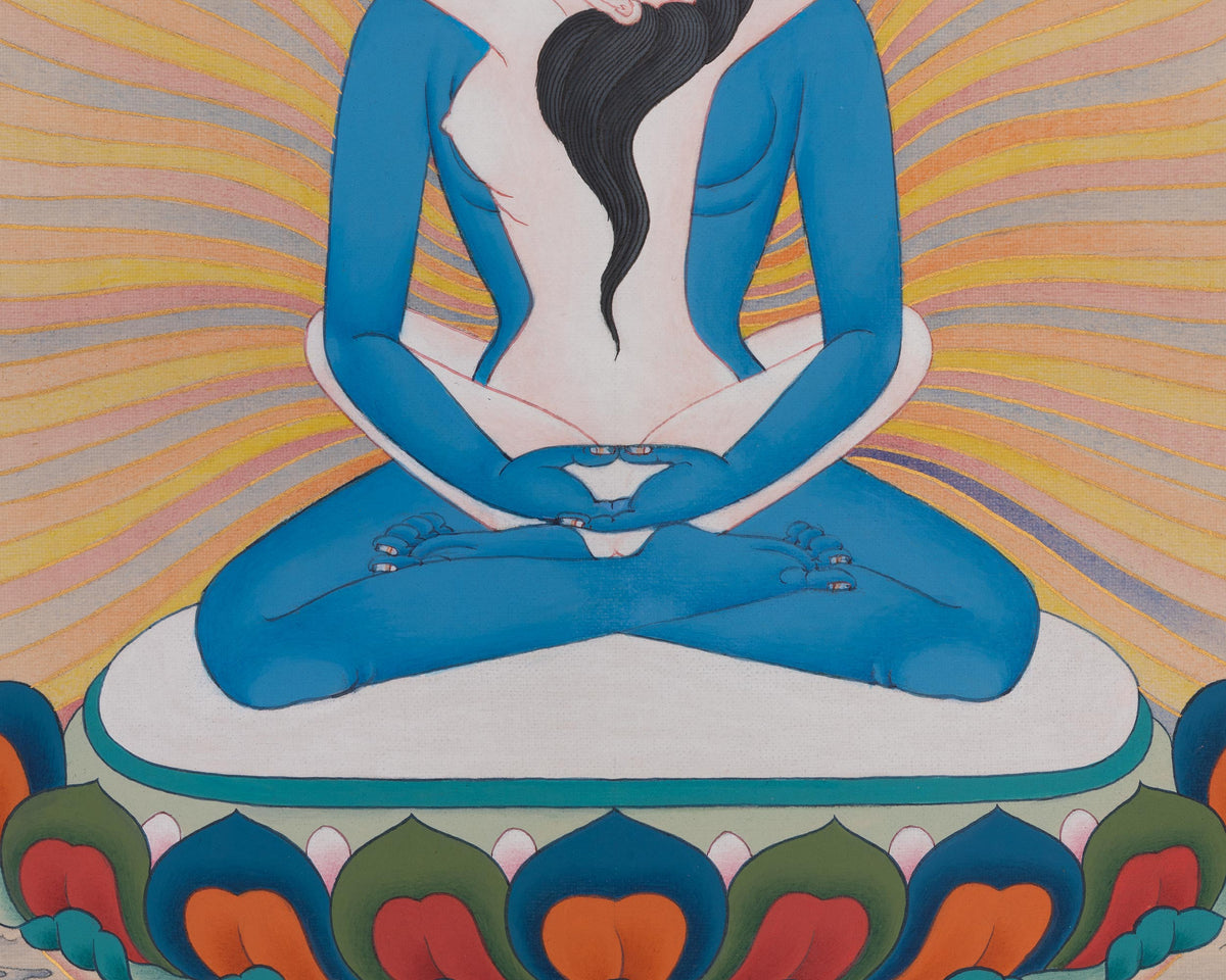 Samantabhadra Buddhist Thangka | Represents Primordial Wisdom and Reality