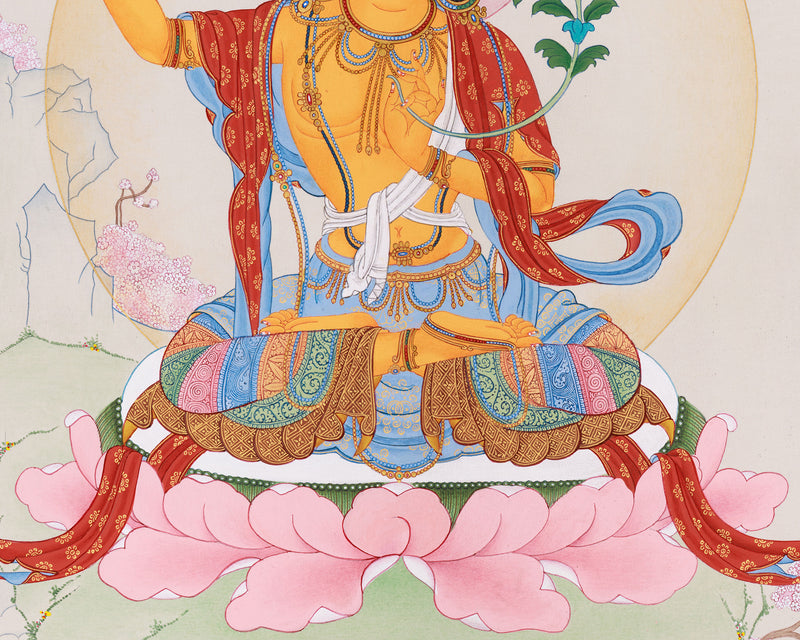 Manjushri, God of Wisdom | Bodhisattva Thangka