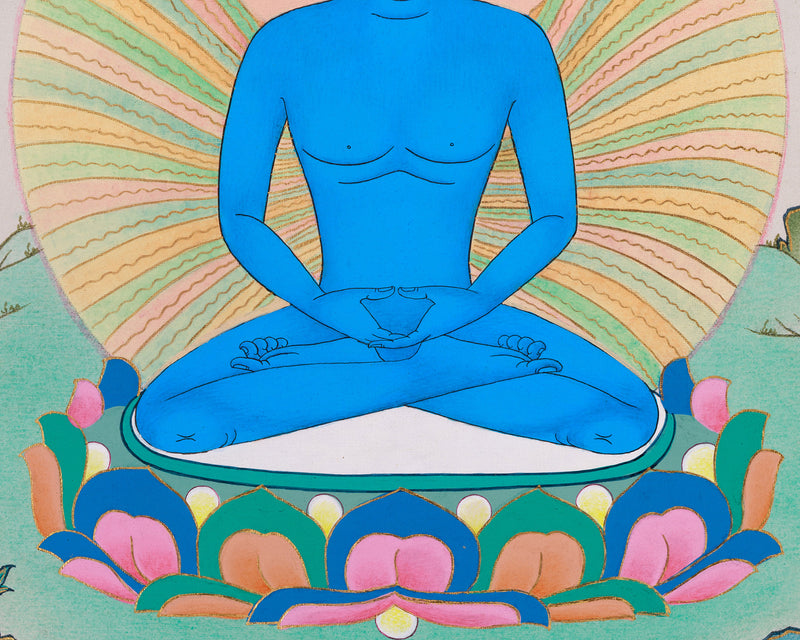 Hand-Painted Samantabhadra Thangka | The Union of Wisdom and Compassion