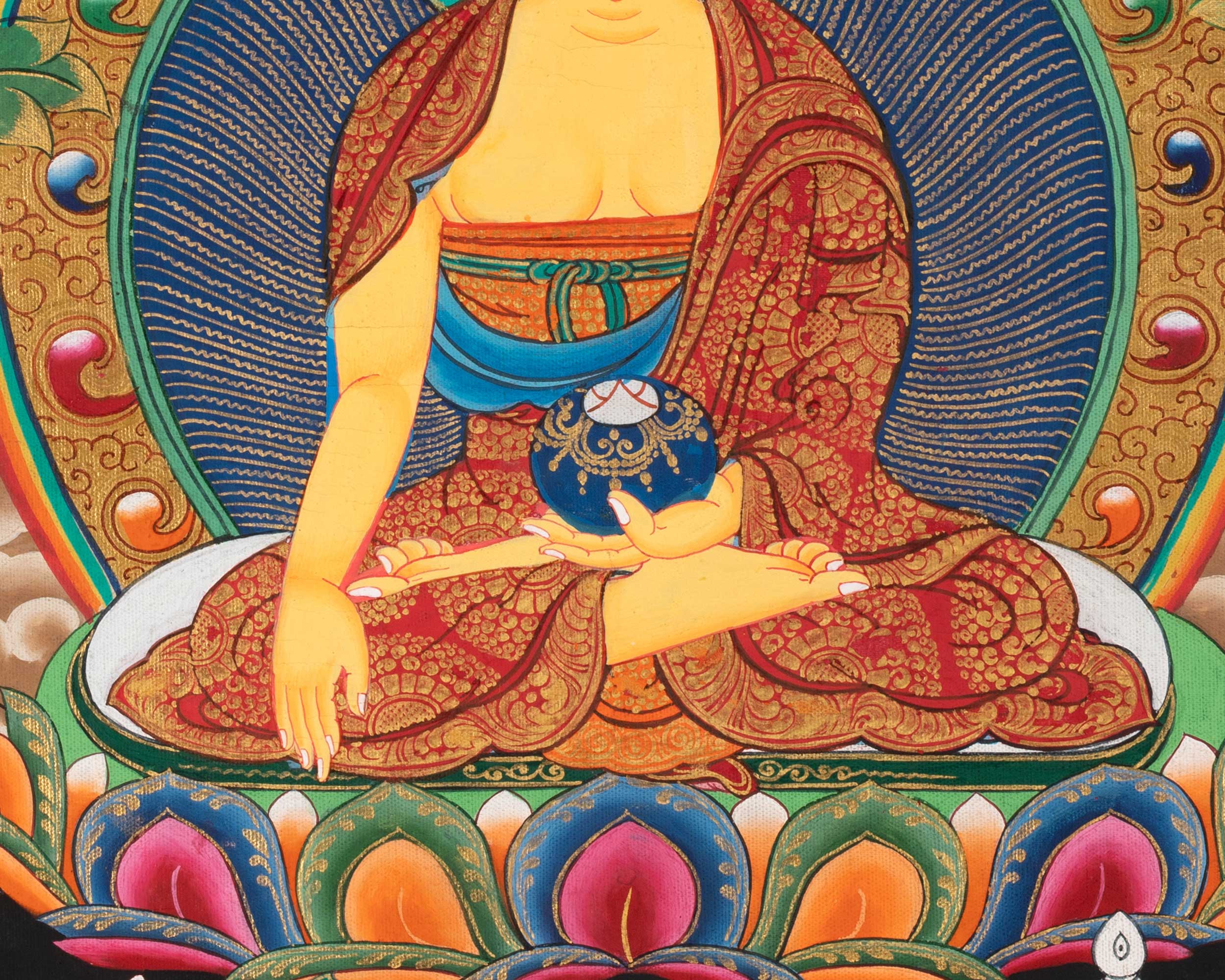 108 Seated Buddha Thangka | Yoga Meditation Canvas Art for your Peace and wellbeing