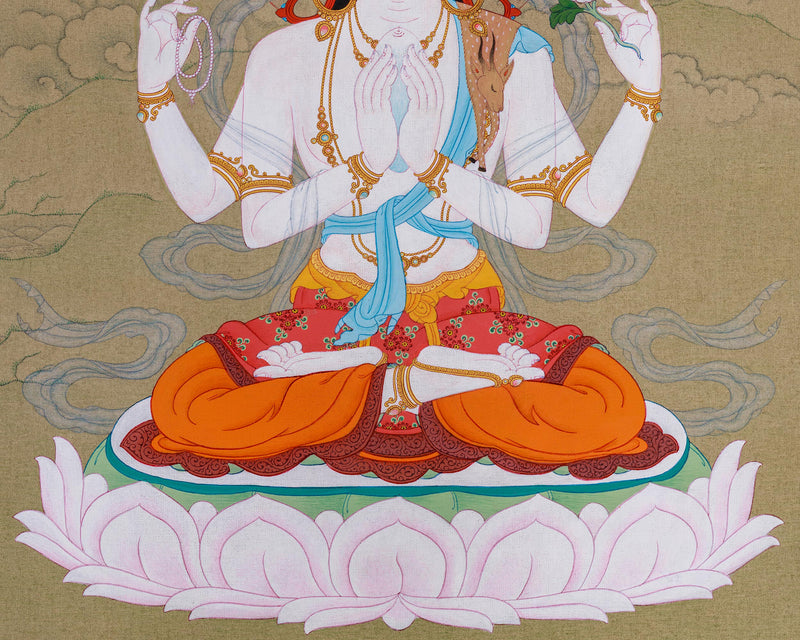 Chenrezig Avalokiteshvara Thangka: Symbol of Universal Compassion