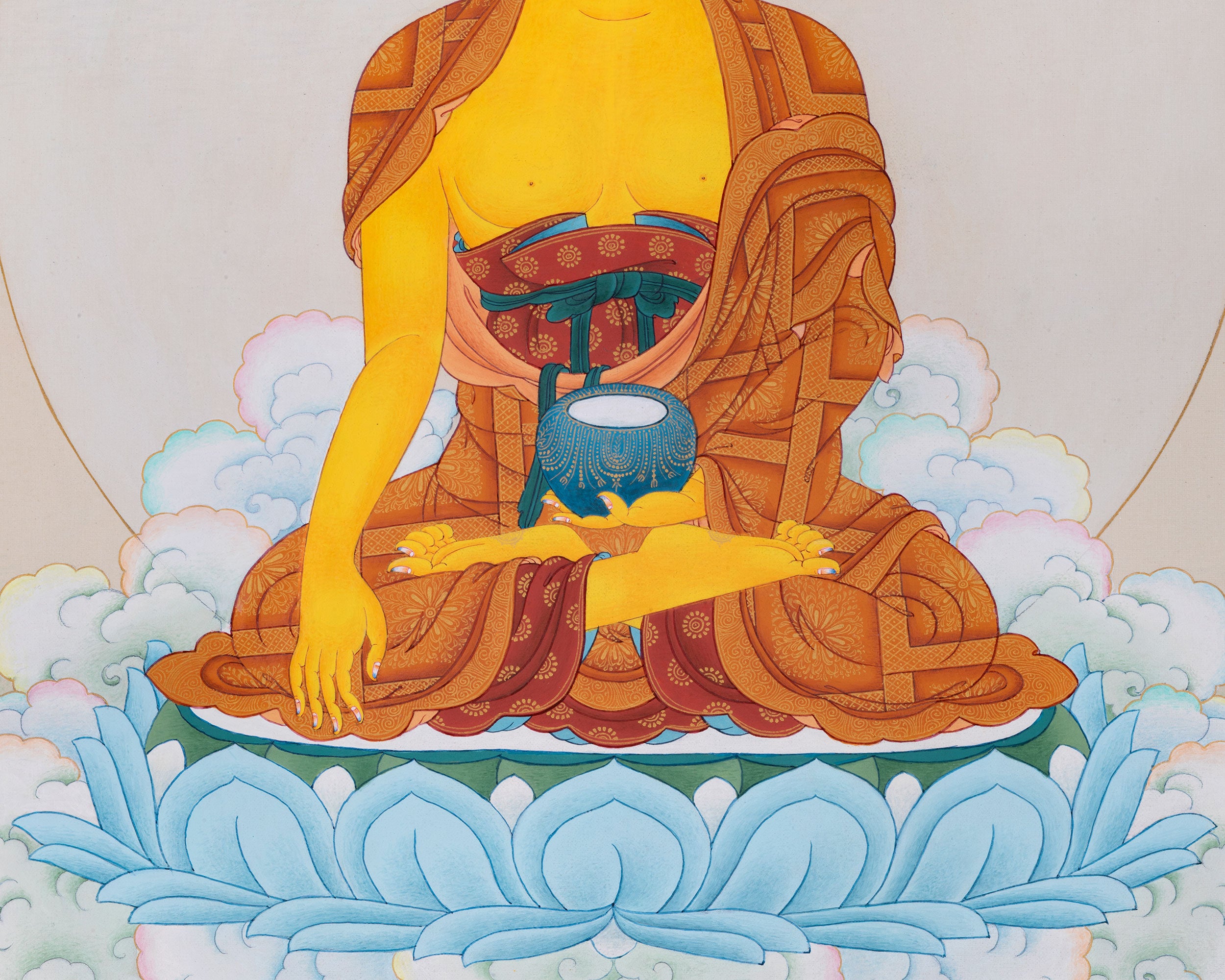 Tibetan Gautama Buddha Print | Sacred Canvas Print of the Enlightened Teacher