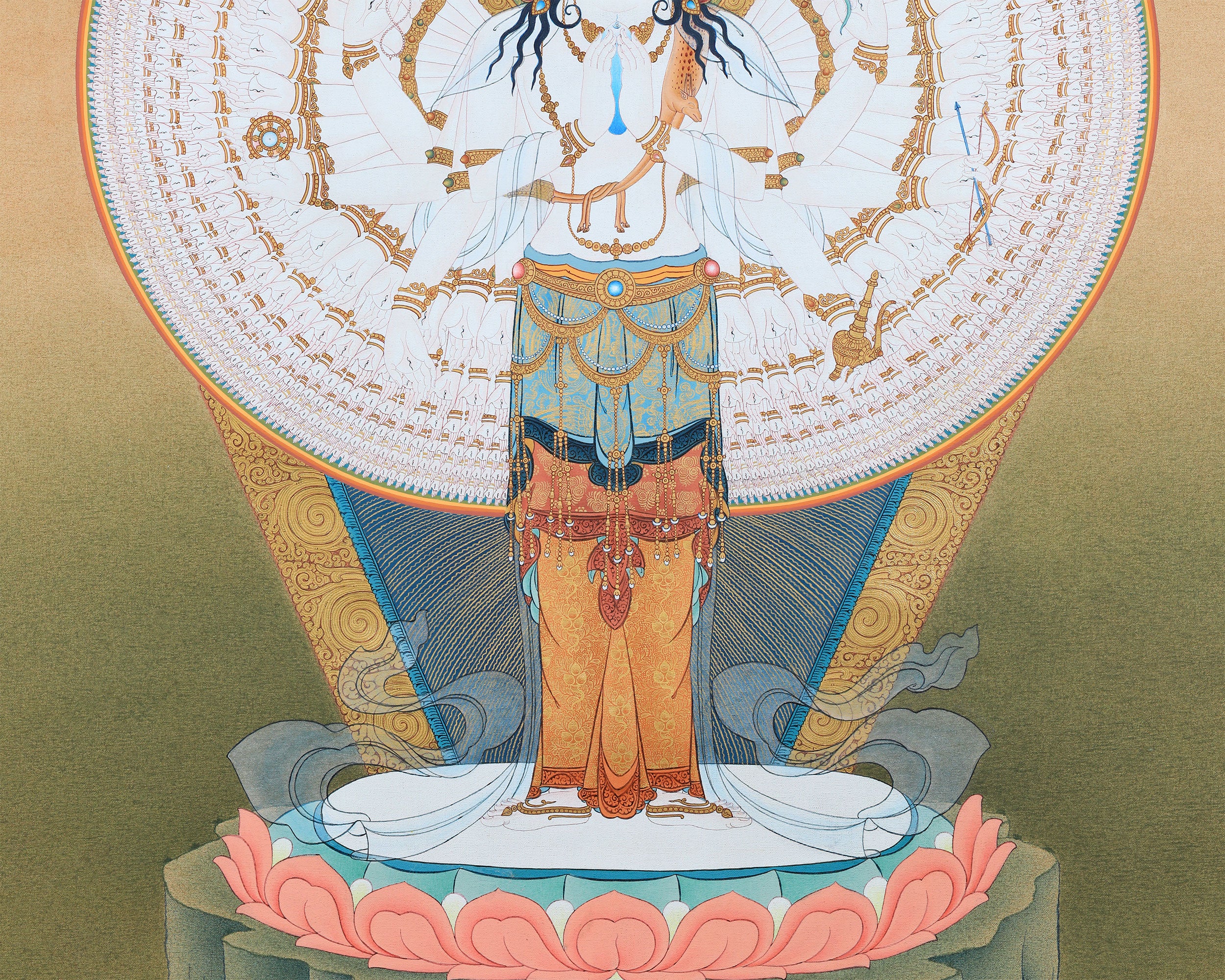 A Sacred High-Quality 1000-Armed Chenrezig Print | Symbol of Mercy and Compassion