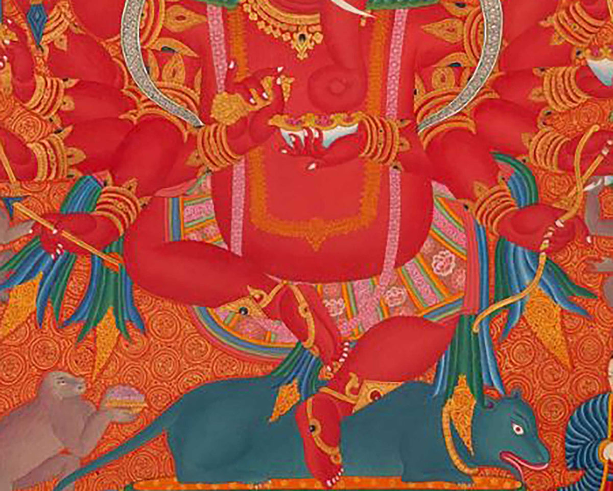 Master Quality Ganesh Thangka Painting | Newari Art | Ganpati Decoration