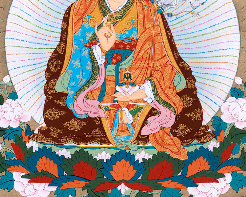 Guru Rinpoche Karma Gadri Thangka