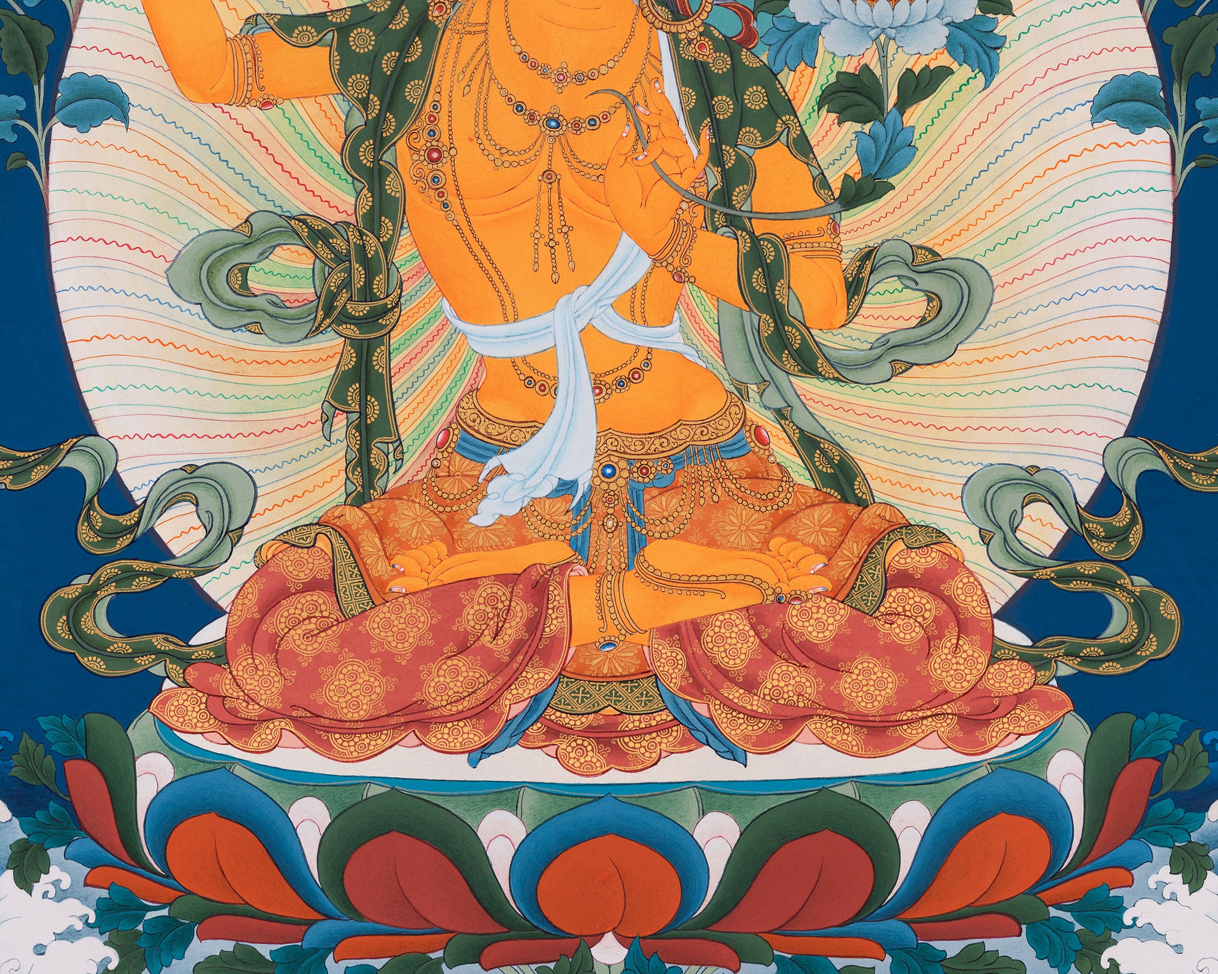 Manjushri: The Buddha of Wisdom | Traditional Karma Gadri Style