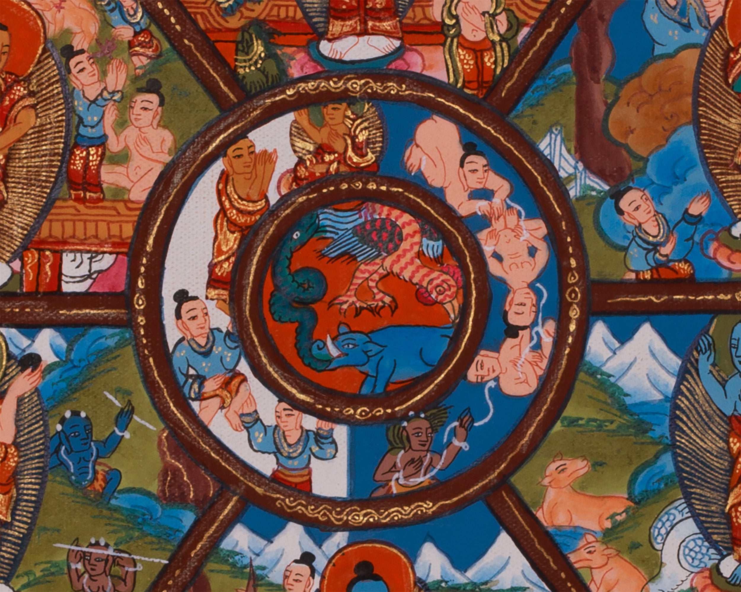 The Buddhist Wheel of Life Thangka | Guide to Samsara and Liberation