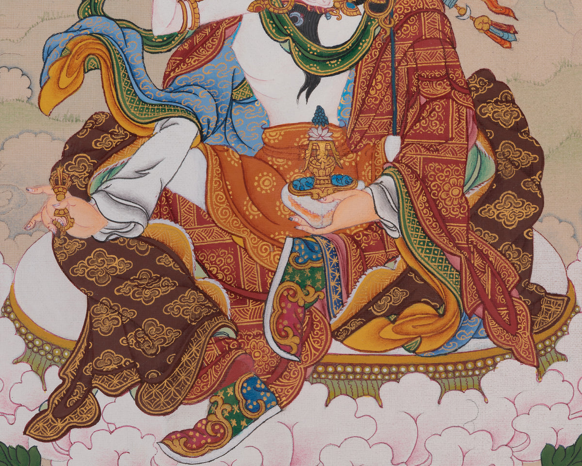 Traditional Art Of Guru Rinpoche With Consort | Representation of Spiritual Transformation and Wisdom