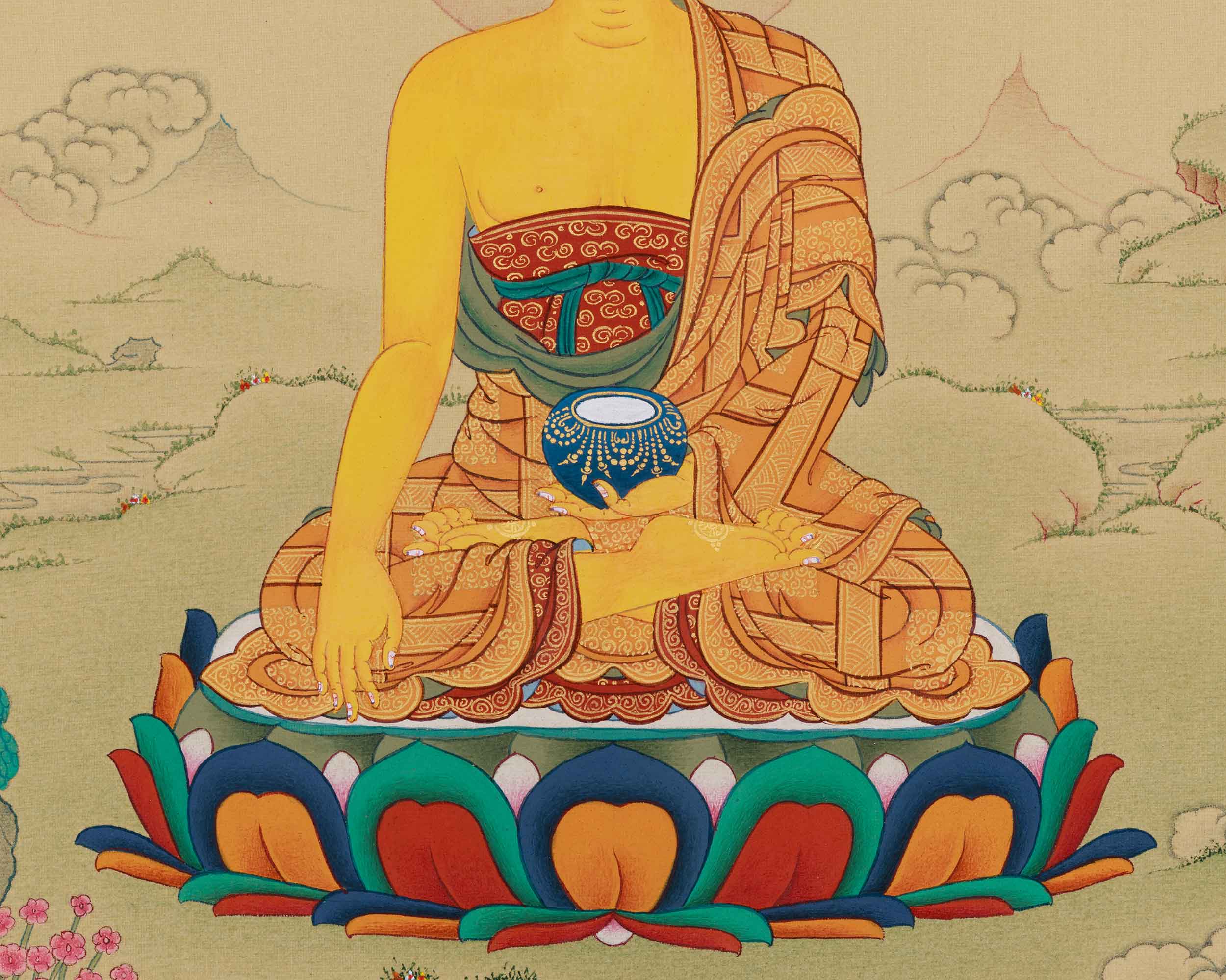 Sage of the Shakya Clan, Shakyamuni Buddha Thangka | Historical Buddha