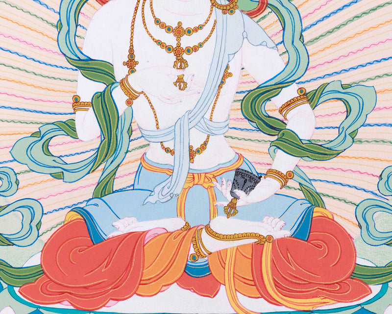 Explore Sacred Serenity with Vajrasattva Thangka | Dorje Sempa Wall Hanging