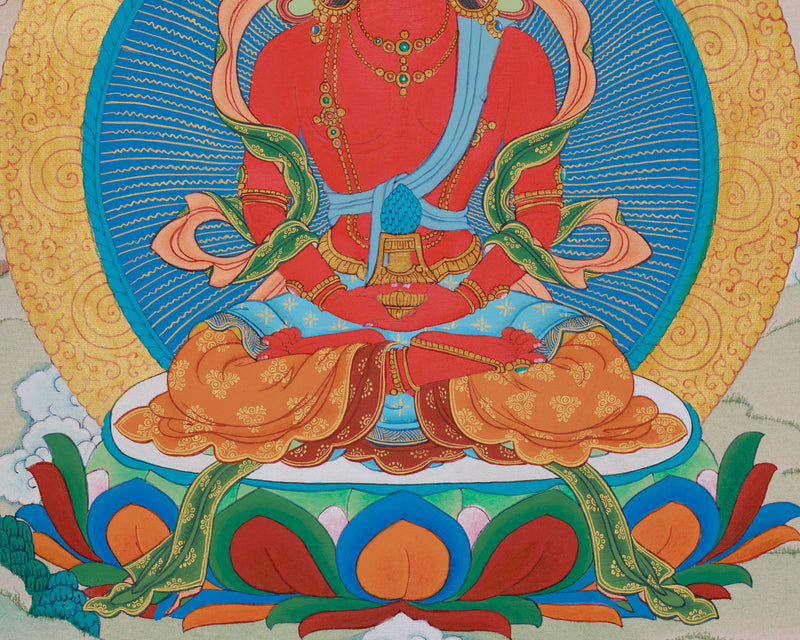 Amitayus Buddha of Health and Longevity | Spiritual Art for Healing