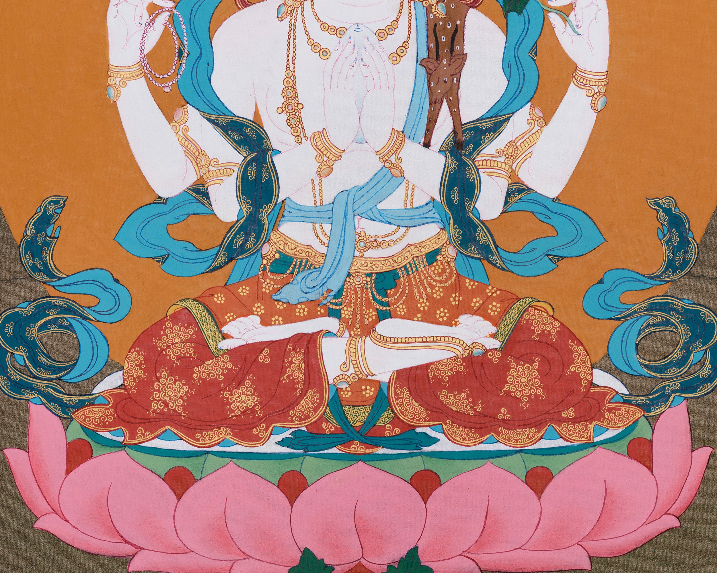 Traditional Artwork of Chenrezig | The Compassionate Bodhisattva of Mercy and Protection