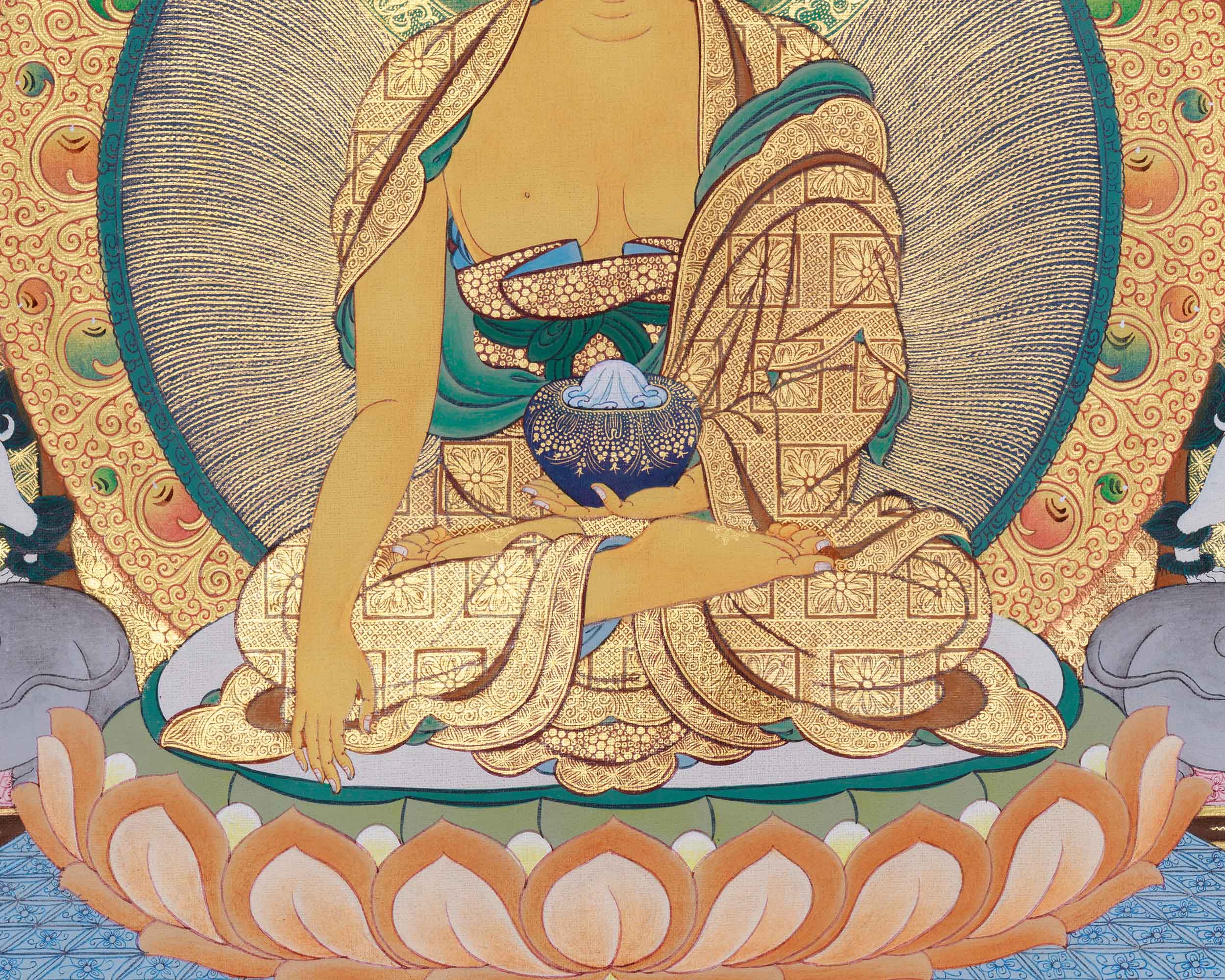 Shakyamuni Buddha and His Two Disciples | High-Quality Canvas Print