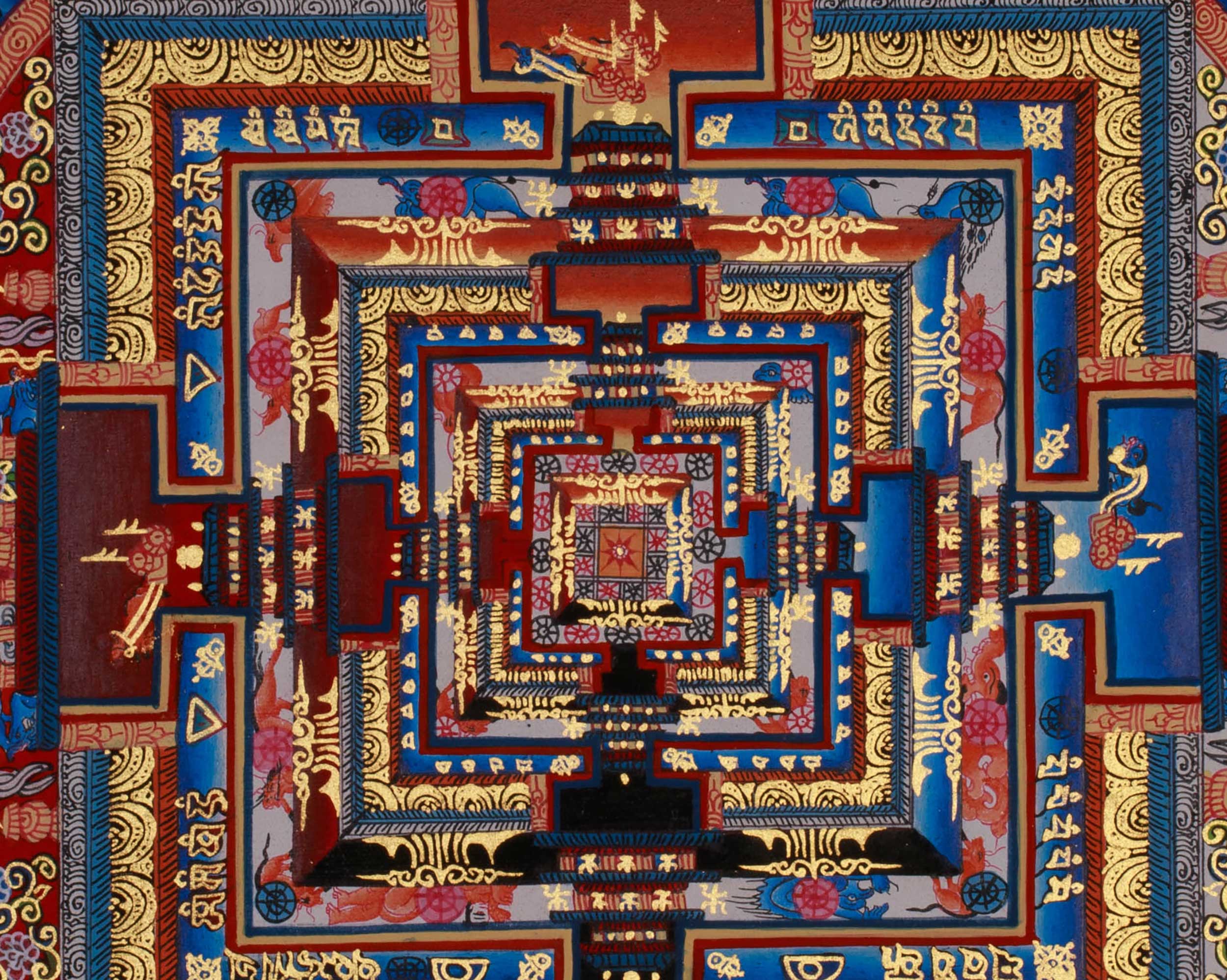 Mandala Kalachakra Thangka | Tibetan Buddhist Art of Cosmic Energy