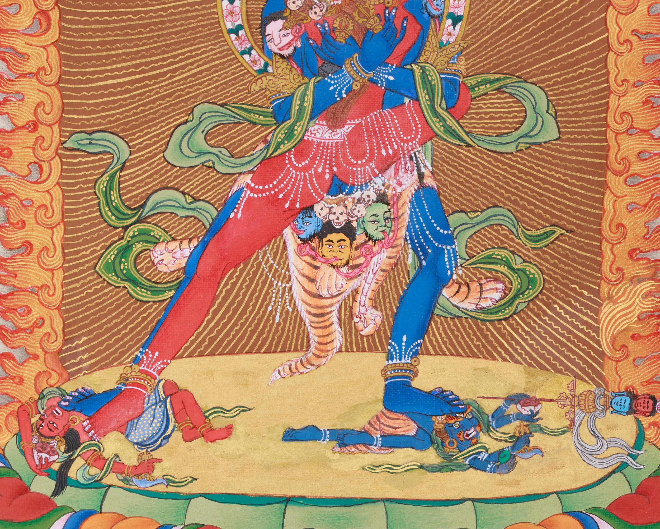Sacred Chakrasamvara Yab-Yum Thangka | Yidam Artwork for Spiritual Transformation