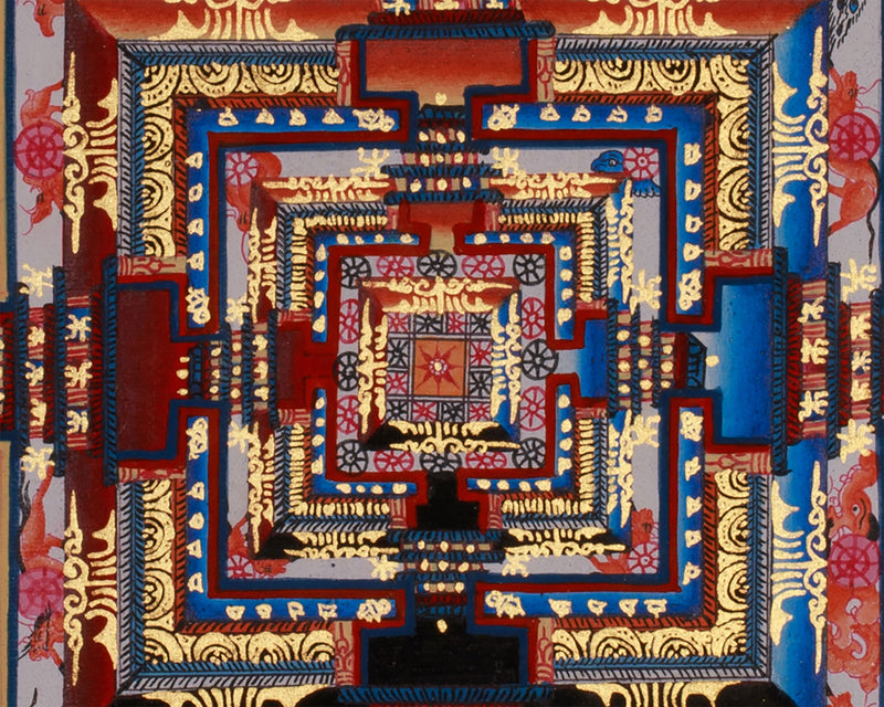 Mandala Kalachakra Thangka | Tibetan Buddhist Art of Cosmic Energy