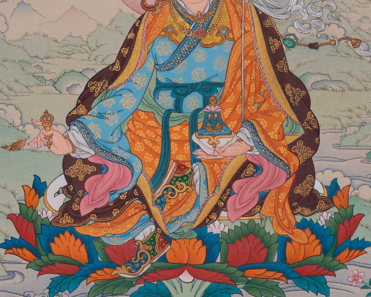 Guru Rinpoche Embodiment of Three Kayas Thangka | Padmasambhava Art