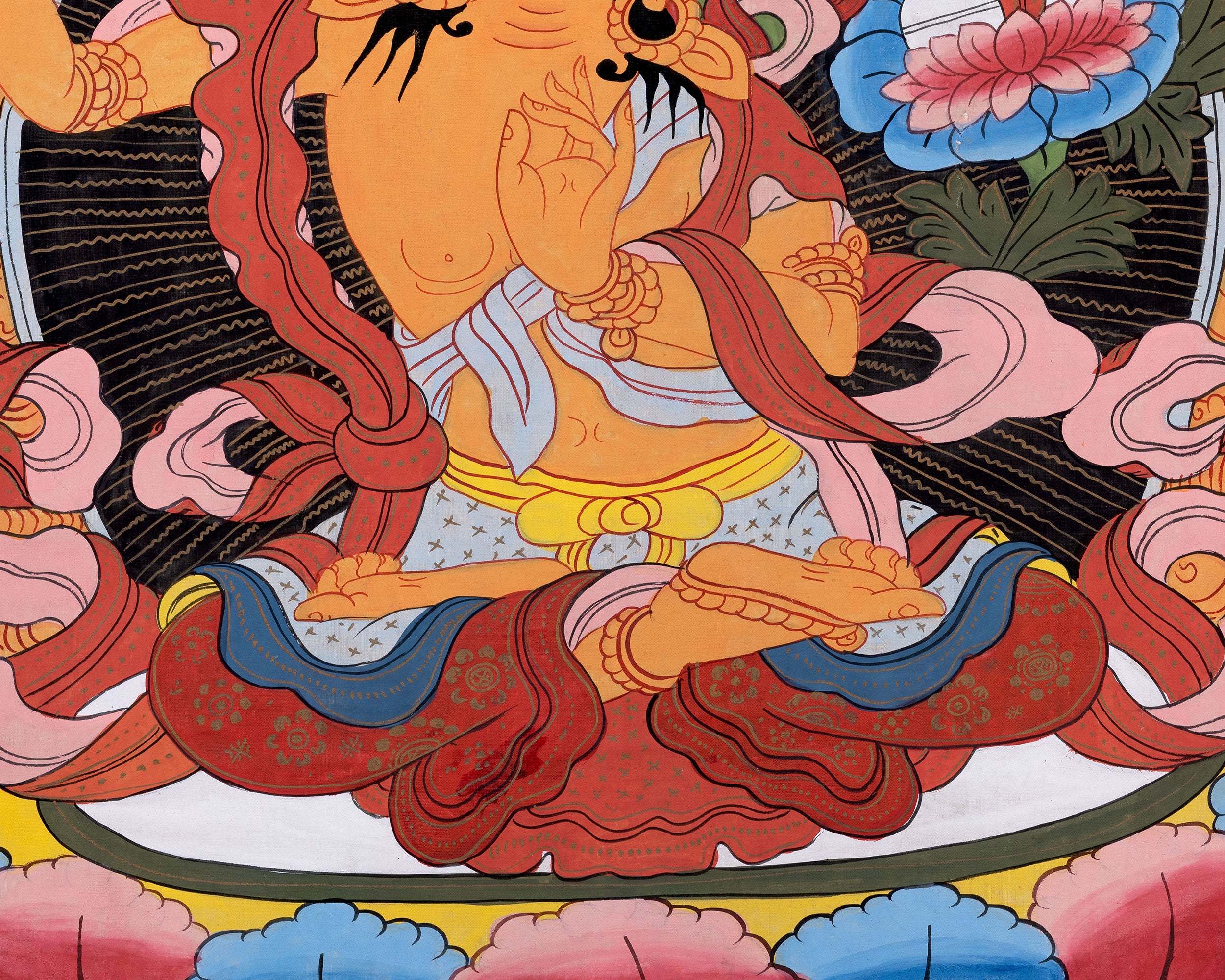 Vintage Manjushree Thangka | Traditional Tibetan Artwork | Wall Decors