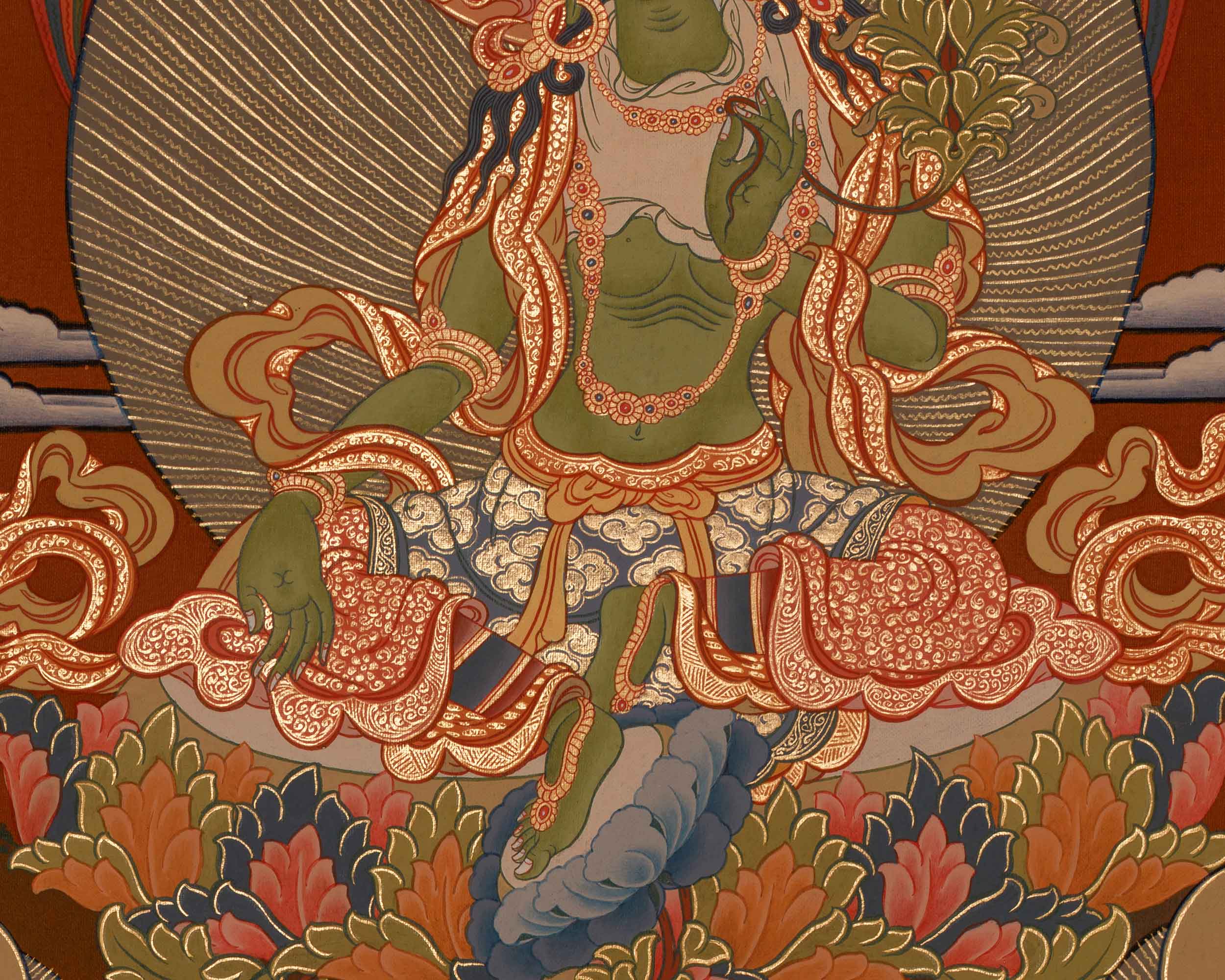 Twenty-One Tara Goddess Thangka | Manifestation of Tara