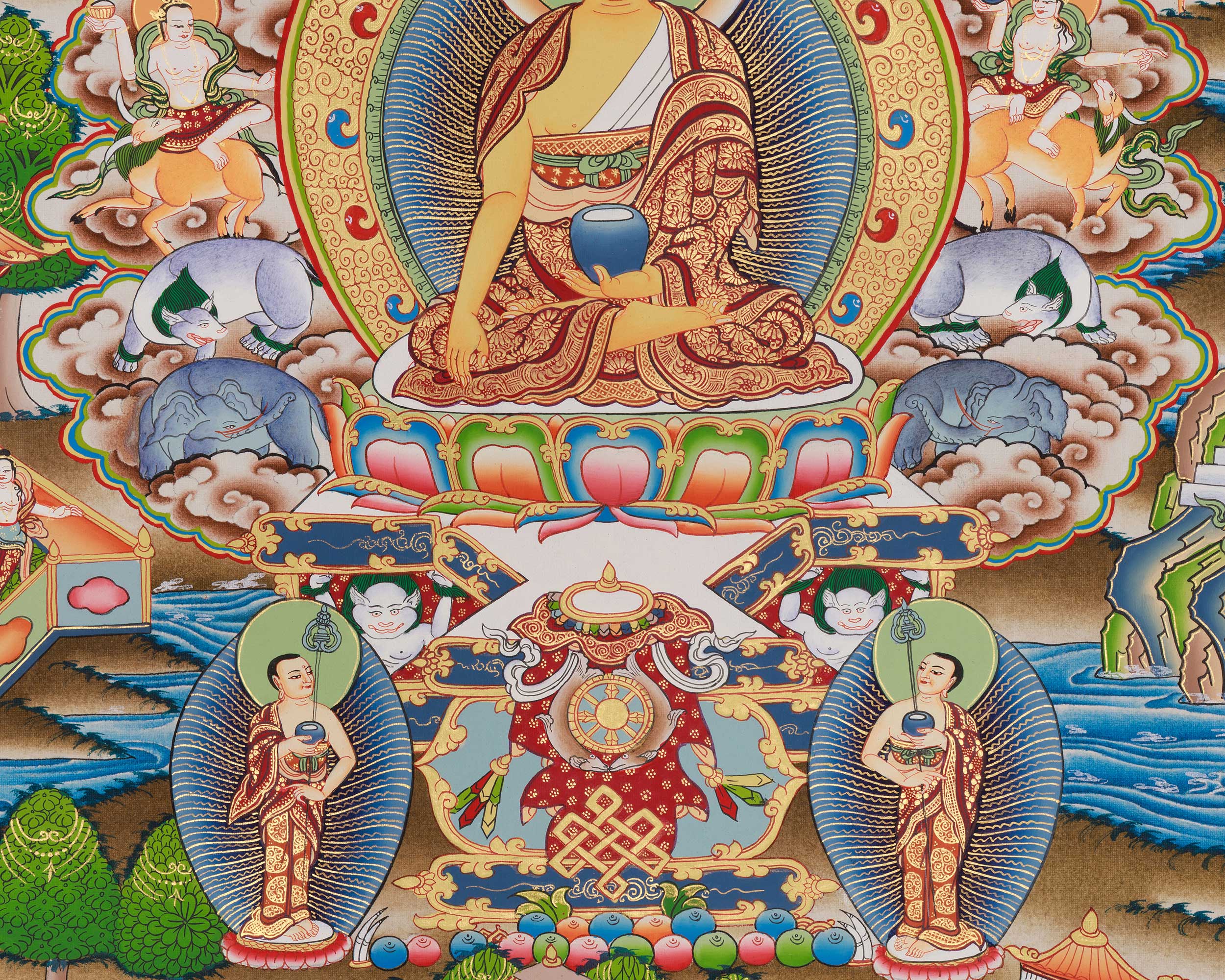 Siddhartha Gautama Life Story Painting | Traditional Thangka Depicting the Path to Enlightenment