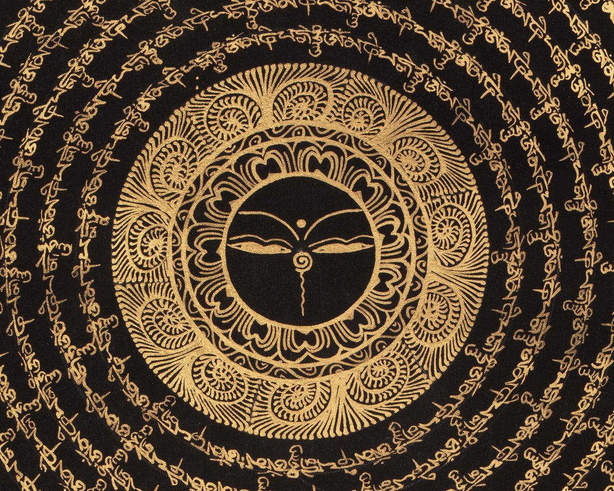 Auspicious Mantra Mandala Art | Sacred Circle of Enlightened Wisdom
