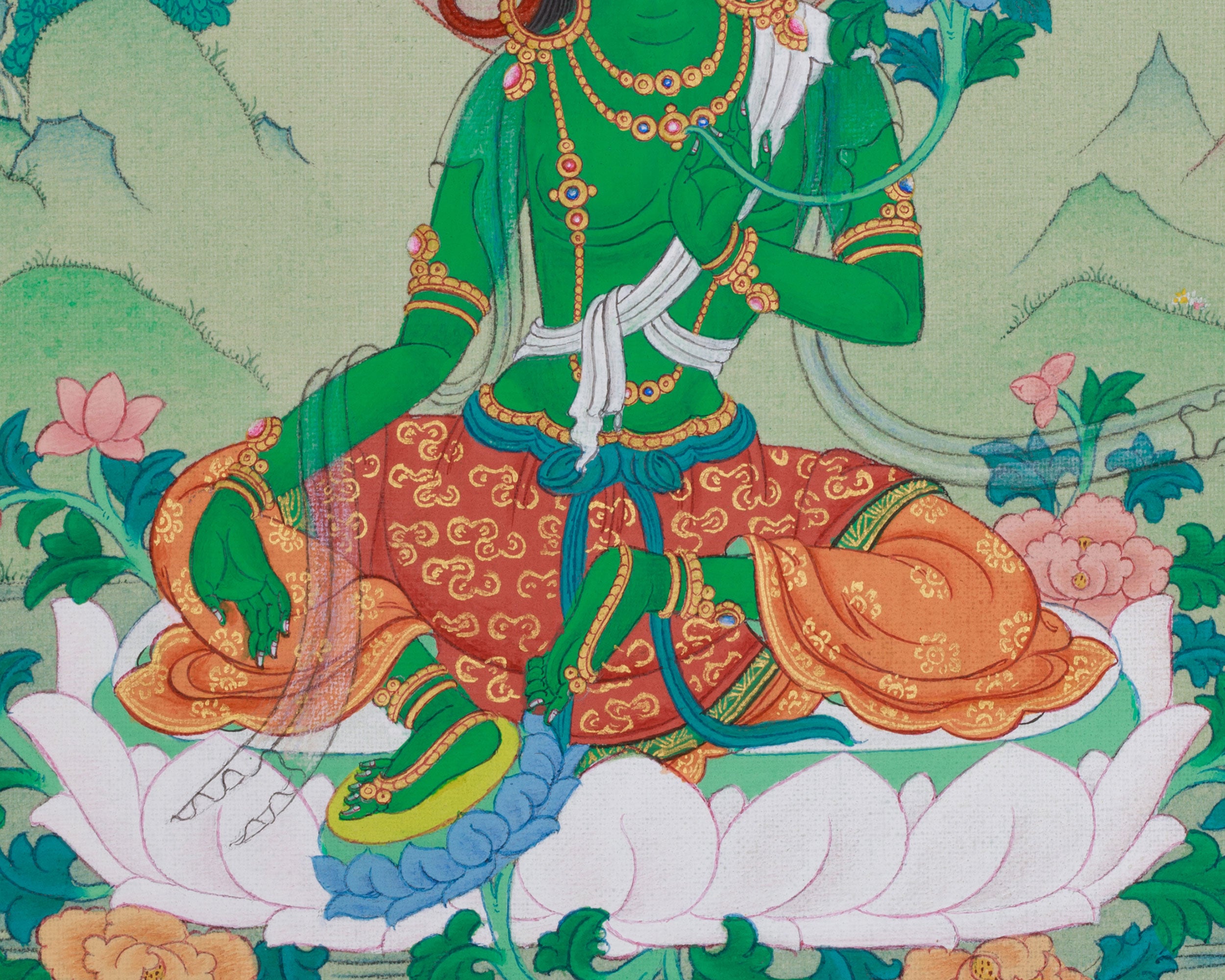 Himalayan Art of Green Tara | Shyama Tara | Mother of All Buddha