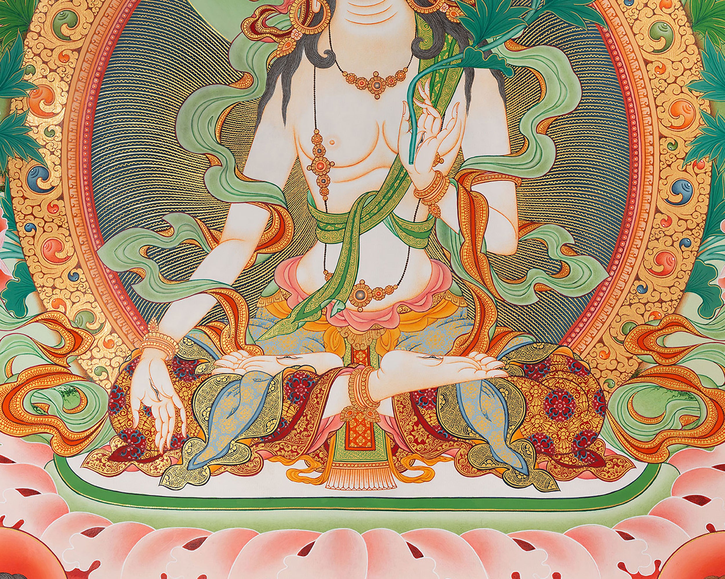 Exclusive Goddess Arya Tara Thangka | Seven-Eyed Tara Bodhisattva