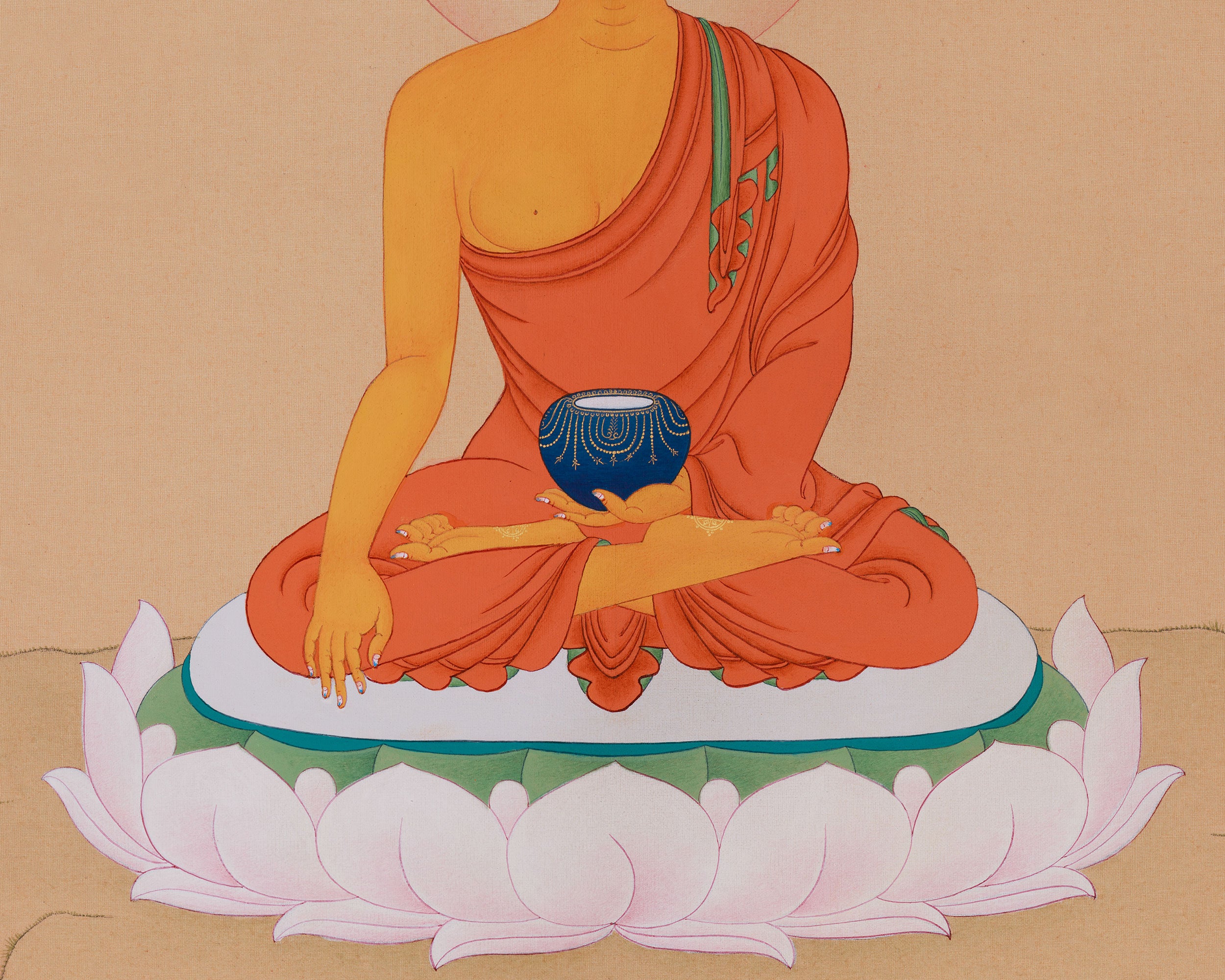 Namo Gautama Buddha | Minimal Thangka Painting